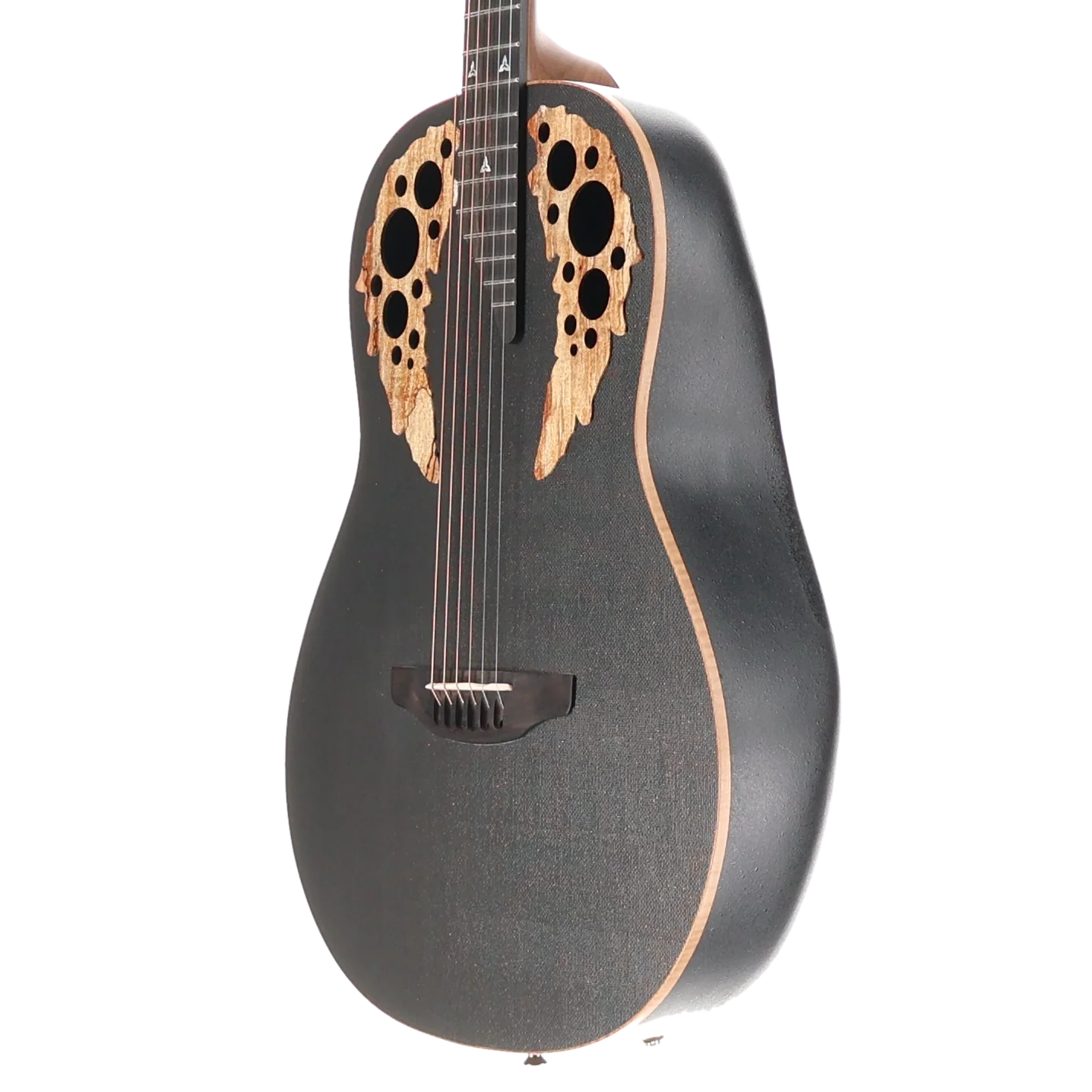 Adamas Adamas E-Acoustic Guitar ADAMAS U581T-FM Mid-Depth, Black Satin Copper Metal Flake, Plays Great (RC4) (42707) - Image 4
