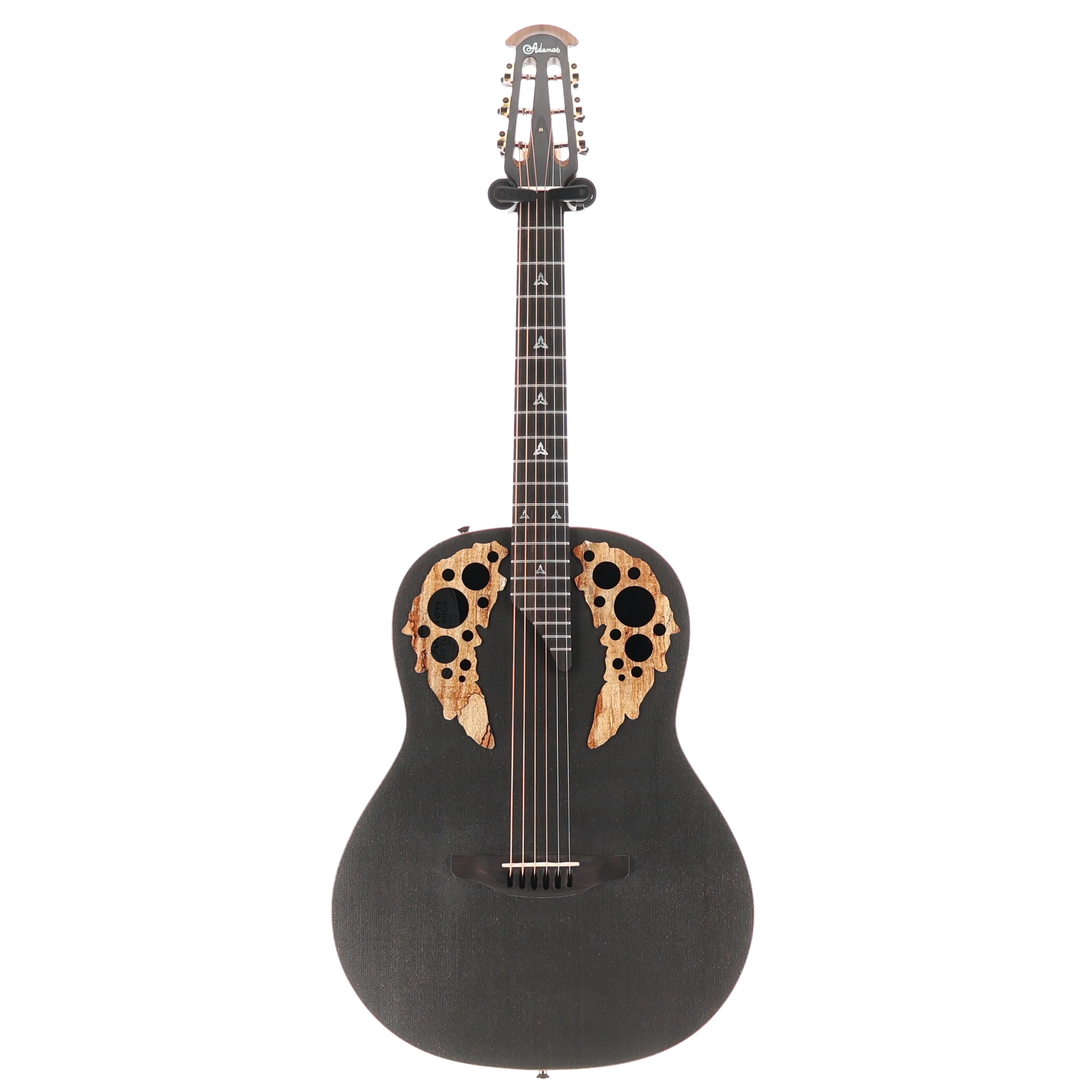 Adamas Adamas E-Acoustic Guitar ADAMAS U581T-FM Mid-Depth, Black Satin Copper Metal Flake, Plays Great (RC4) (42707) - Image 5