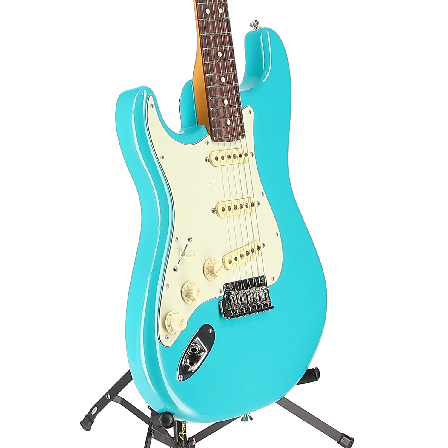 American Professional II Stratocaster Left-Hand, Rosewood Fingerboard, Miami Blue (EC6) (75741) - Image 3