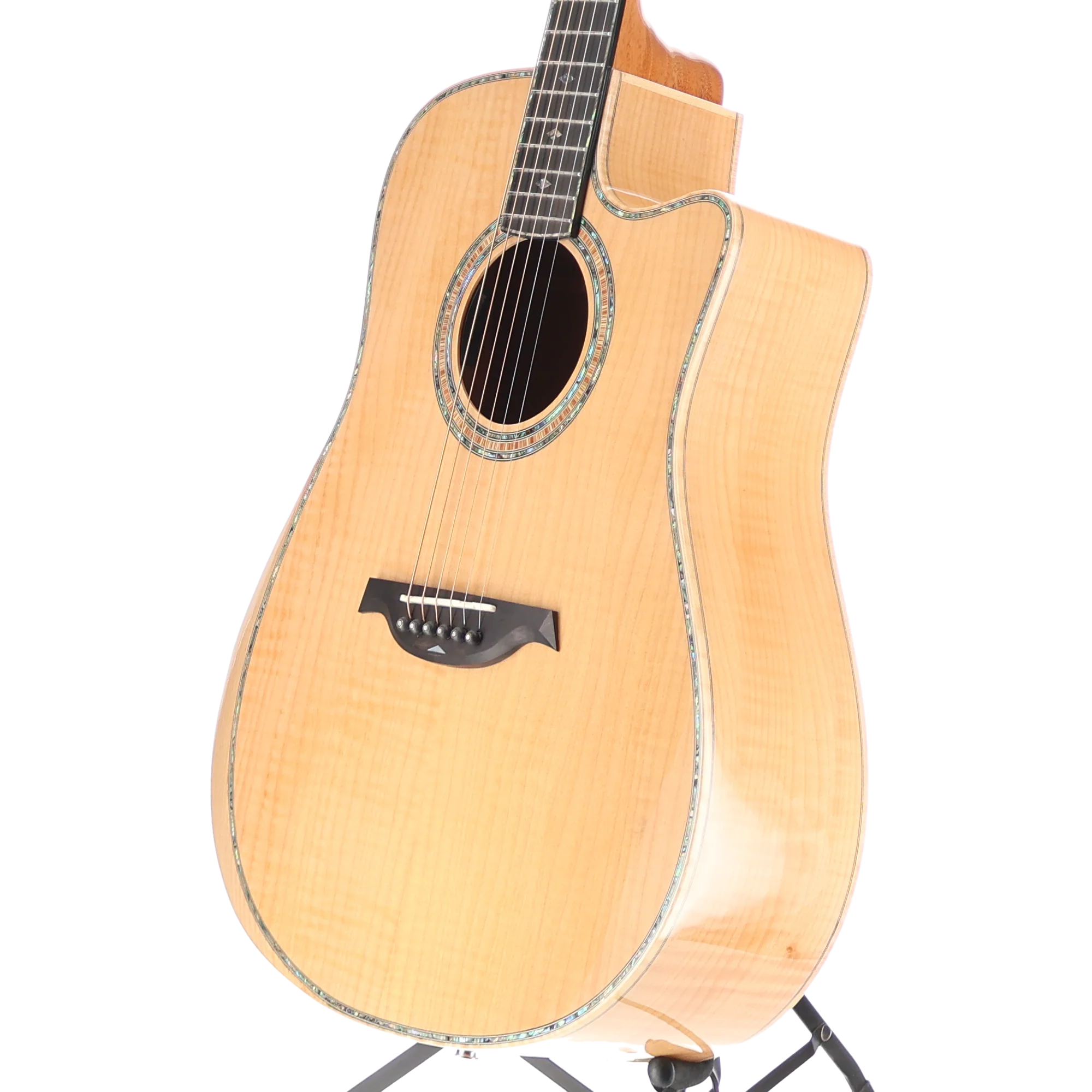 BC Rich 6-string Acoustic-electric with Maple Top, Maple Back and Sides, Flame Maple, Expert Setup (P) (00034) - Image 4