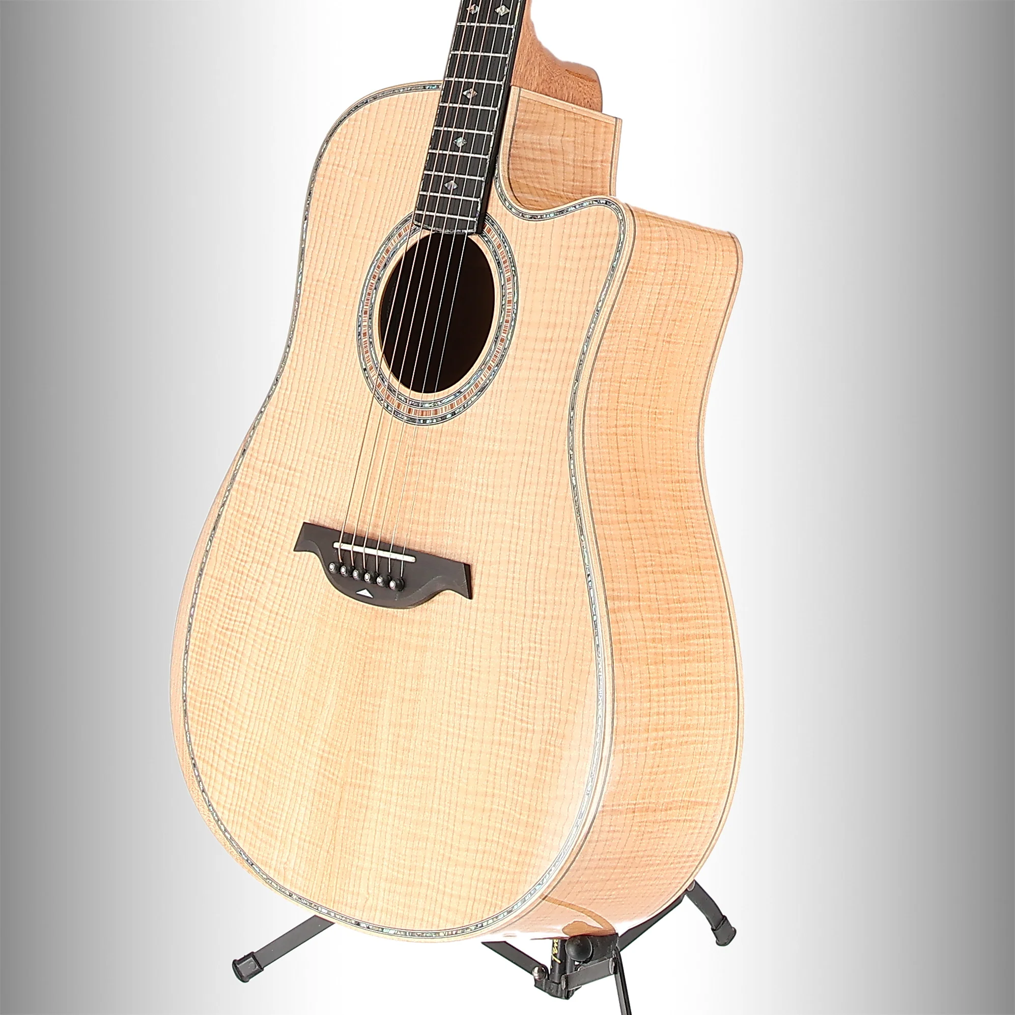 BC Rich Prophecy Series A/E Cutaway with Maple Top, Back and Sides, Flame Maple, Fully Tested (RC2) (00067) - Image 4