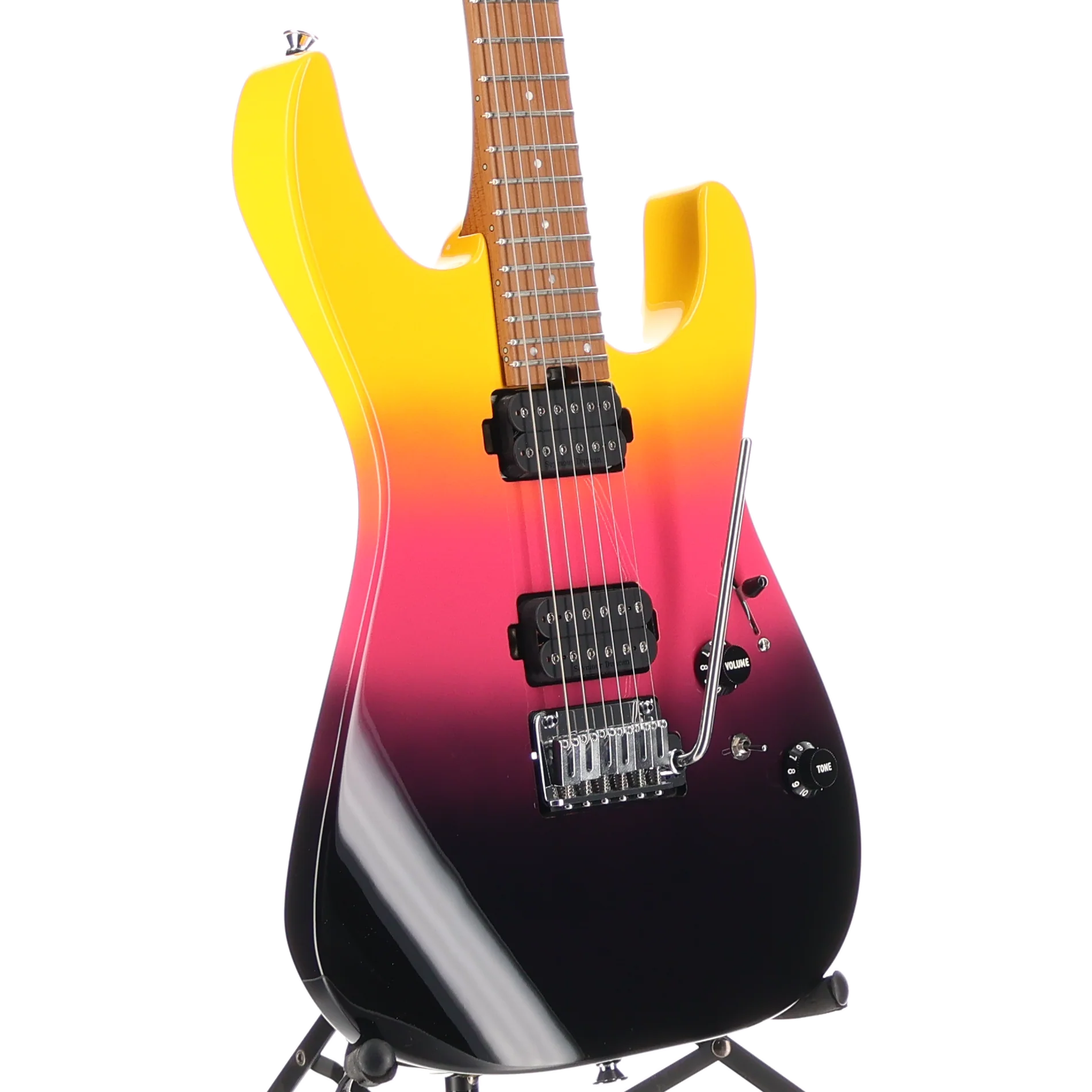 Charvel Pro-Mod DK24 HH 2PT CM, Caramelized Maple Fingerboard, Malibu Sunset, Stage Ready (SR) (00433) - Image 3