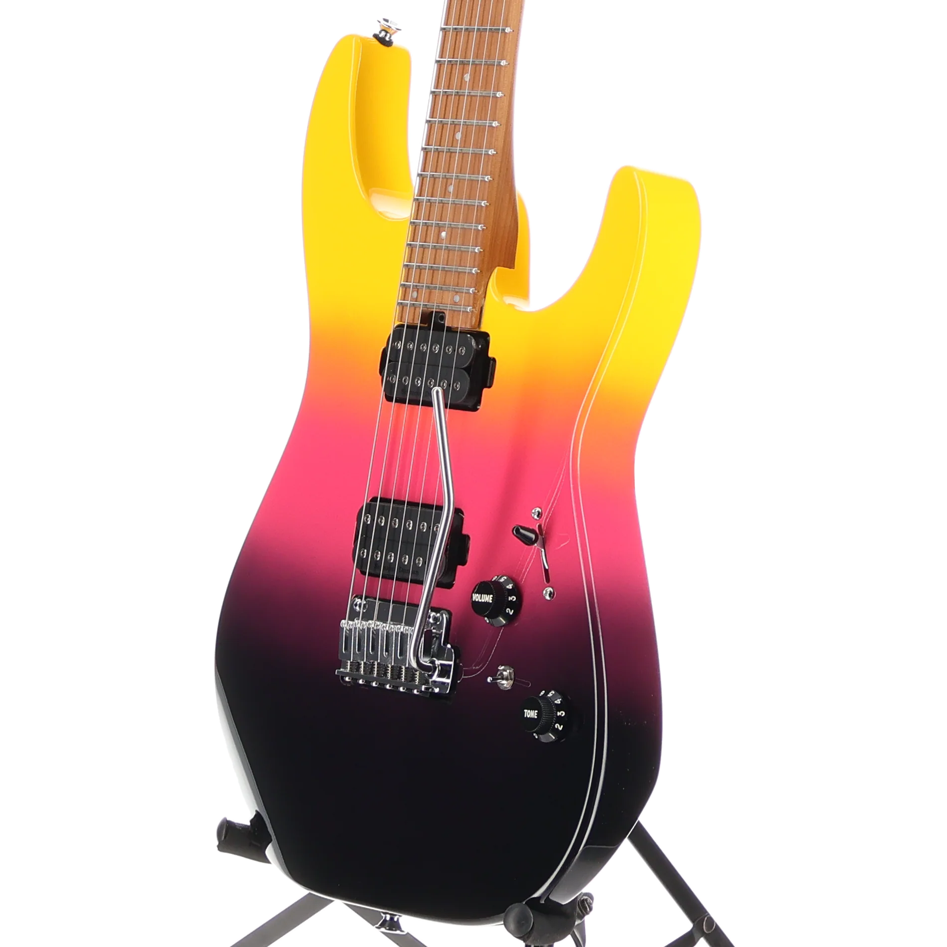 Charvel Pro-Mod DK24 HH 2PT CM, Caramelized Maple Fingerboard, Malibu Sunset, Stage Ready (SR) (00433) - Image 4