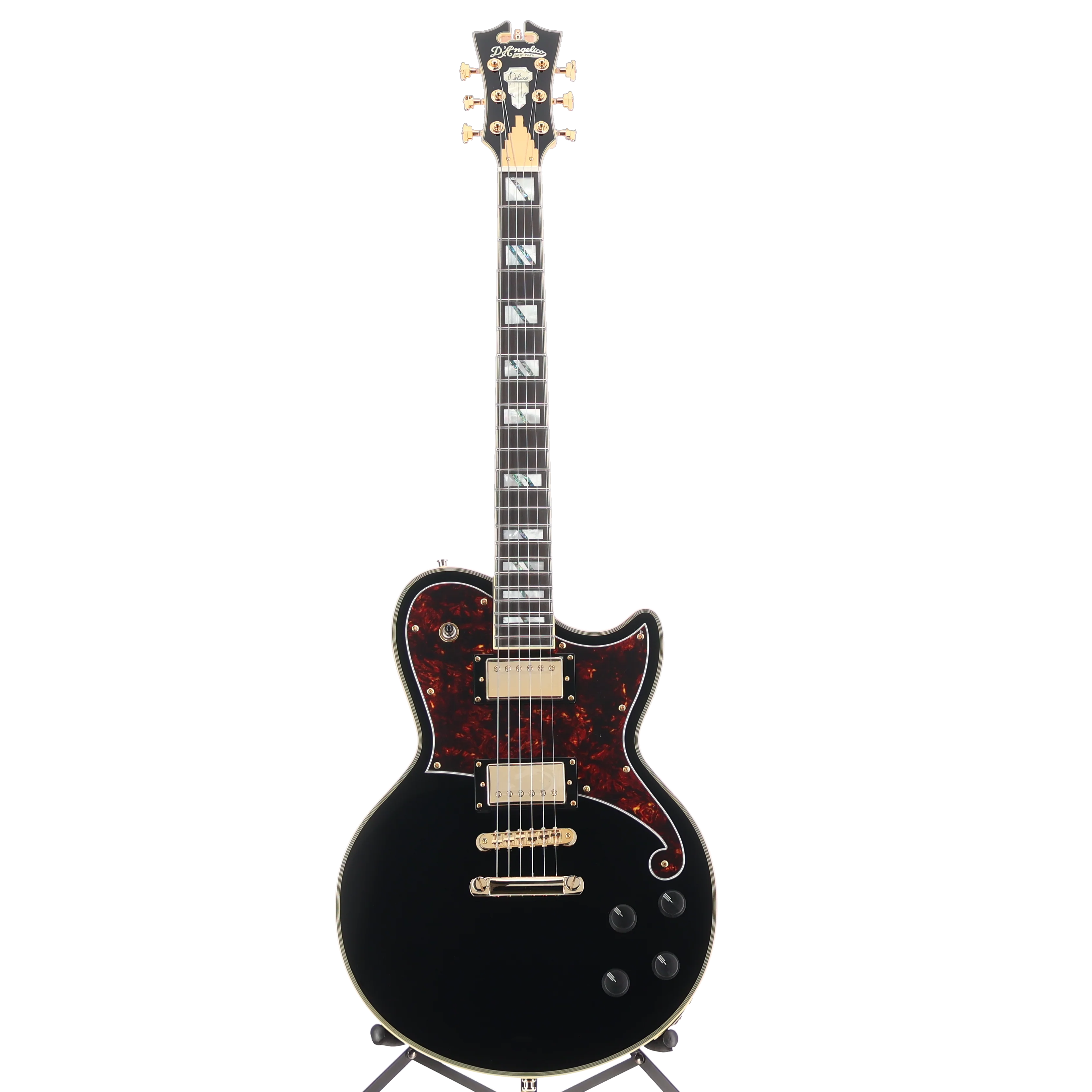 D'angelico Deluxe Atlantic - Solid Black, Expert Setup (P9) (01001) - Image 5