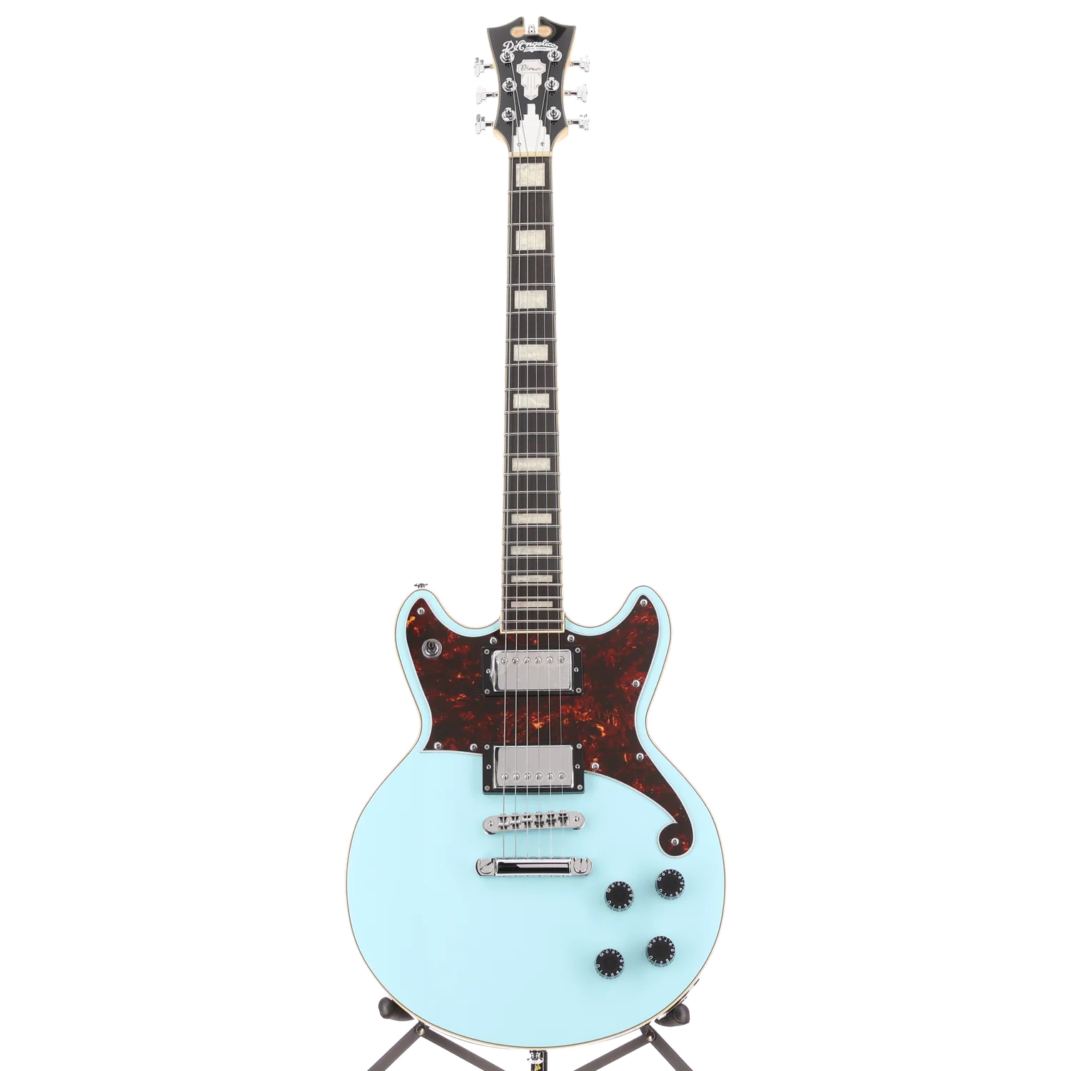 D'angelico Premier Brighton - Sky Blue, Professional Setup (Y11) (23390) - Image 5