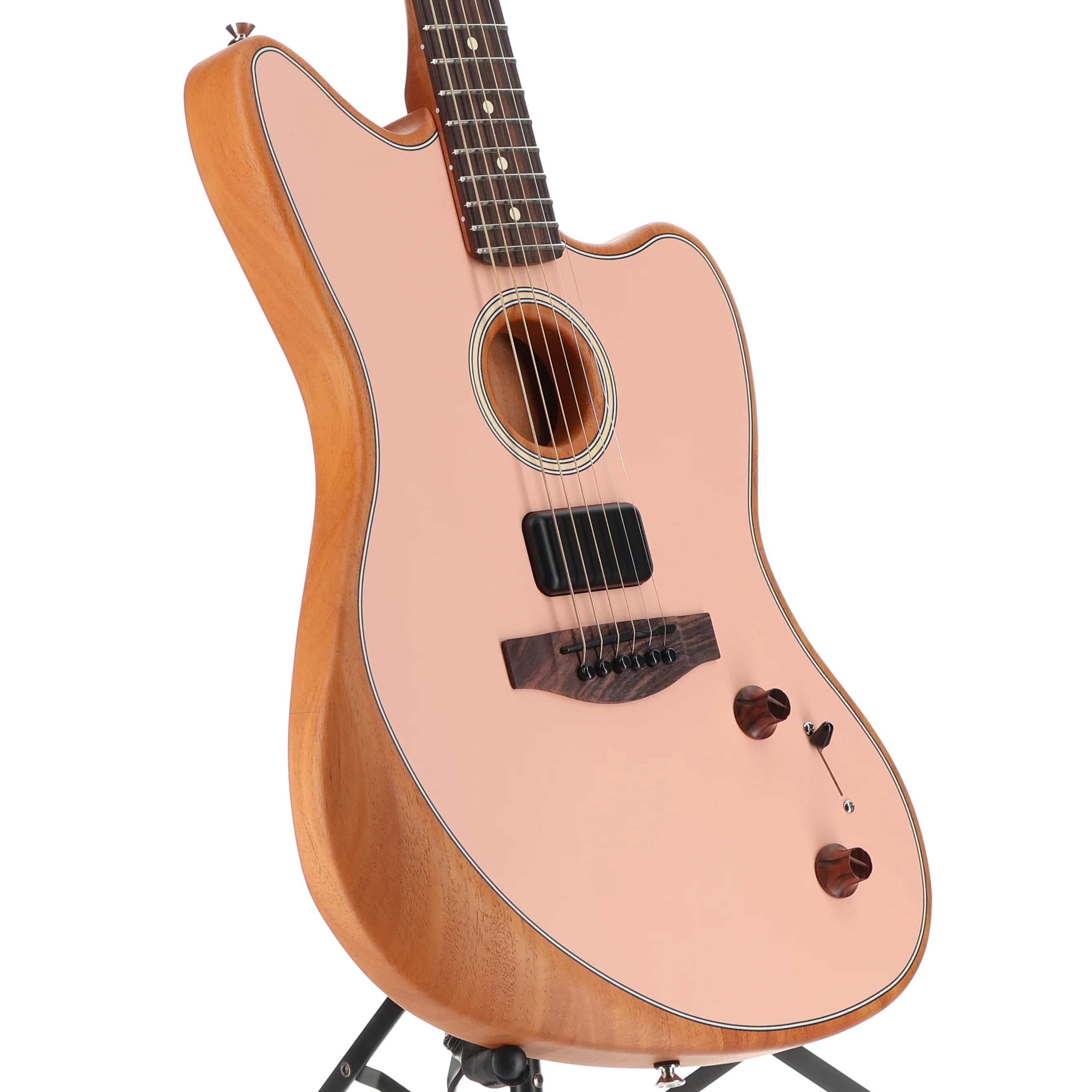 Fender Acoustasonic Player Jazzmaster, Rosewood Fingerboard, Shell Pink (S9) (17447) - Image 3