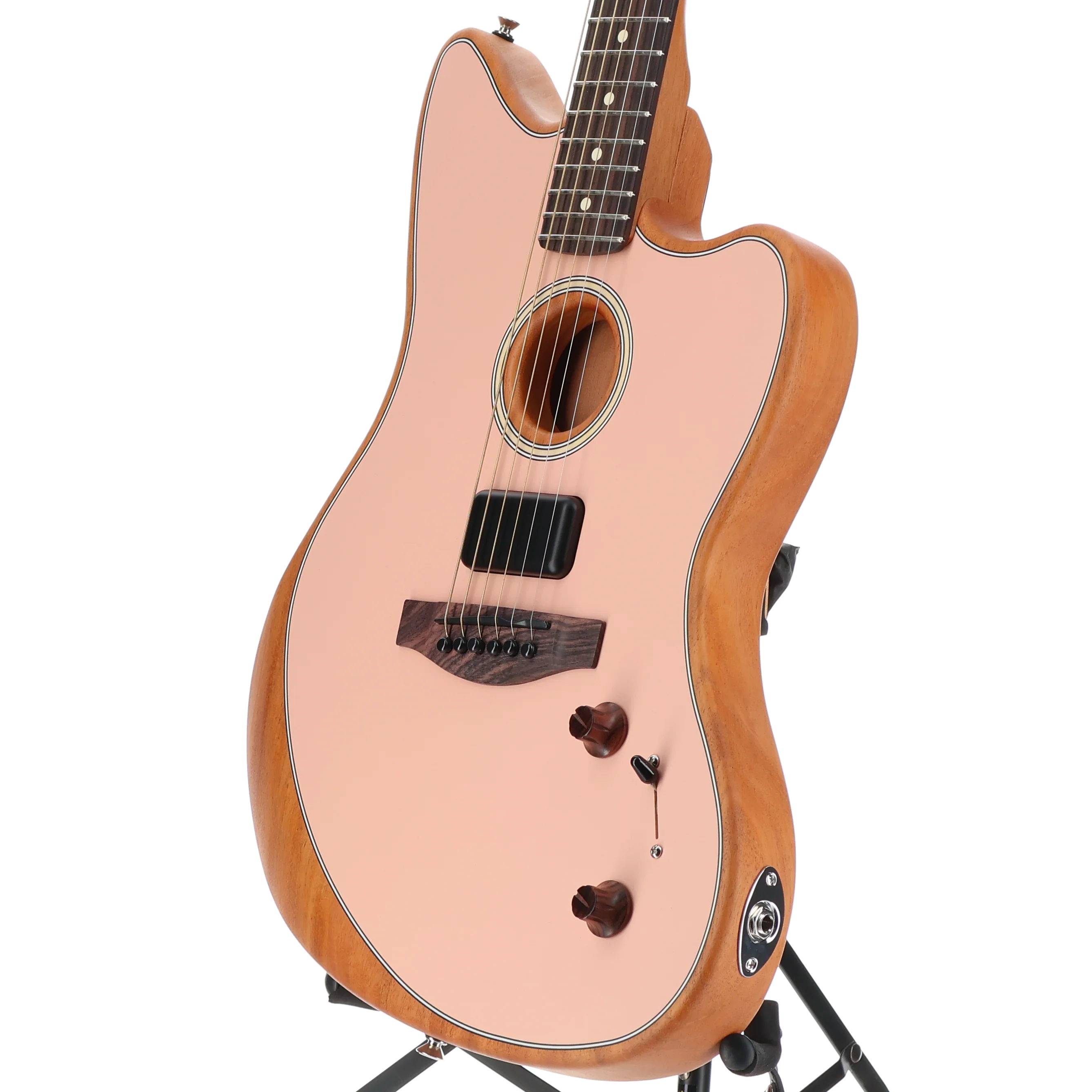 Fender Acoustasonic Player Jazzmaster, Rosewood Fingerboard, Shell Pink (S9) (17447) - Image 4