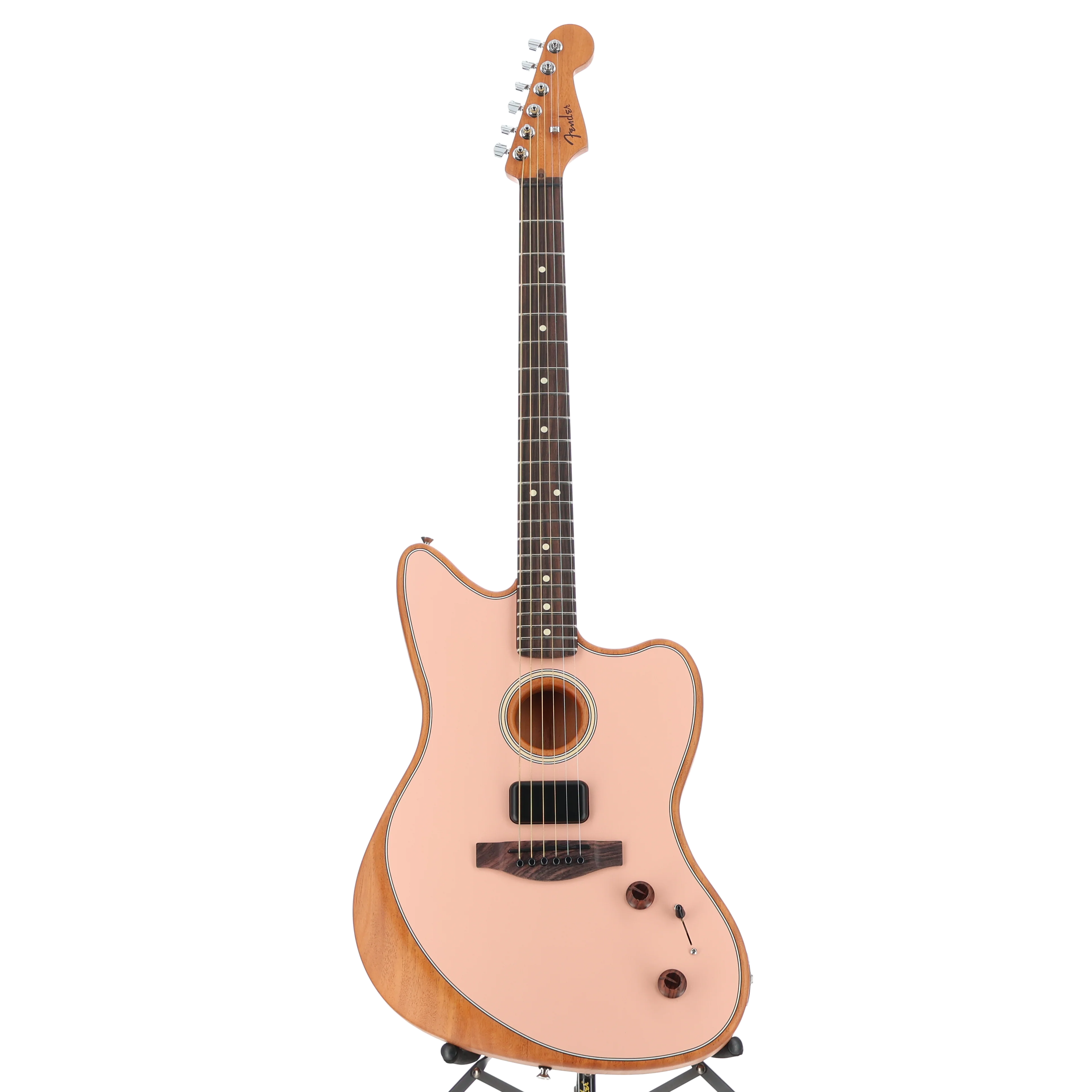 Fender Acoustasonic Player Jazzmaster, Rosewood Fingerboard, Shell Pink (S9) (17447) - Image 5