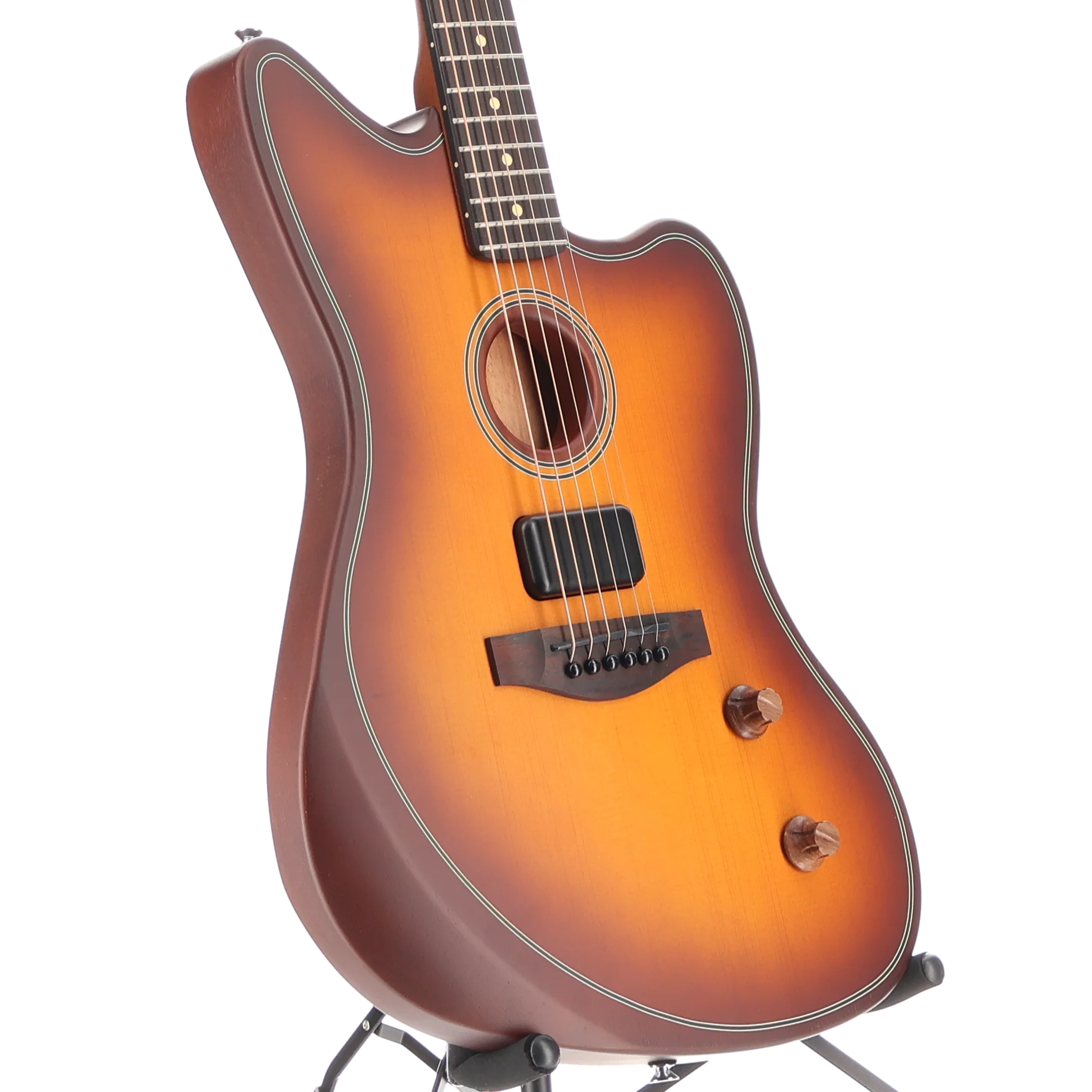 Fender Acoustasonic Standard Jazzmaster, Rosewood Fingerboard, Honey Burst (M6) (07689) - Image 3