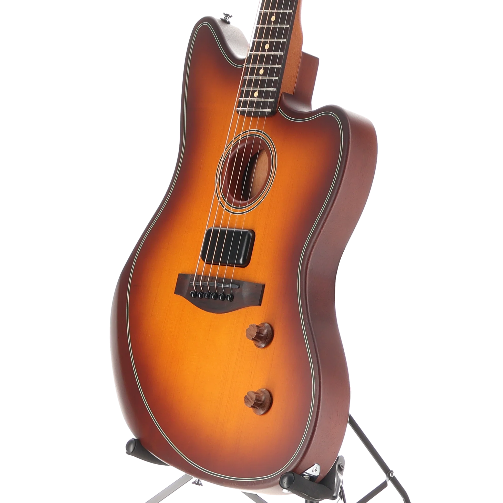 Fender Acoustasonic Standard Jazzmaster, Rosewood Fingerboard, Honey Burst (M6) (07689) - Image 4