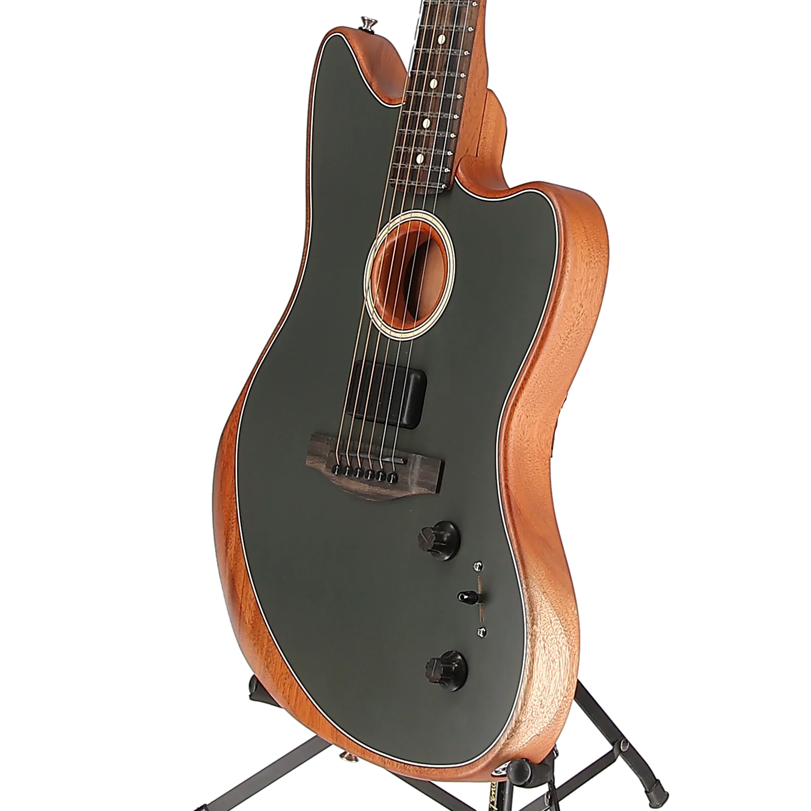 Fender American Acoustasonic Jazzmaster, Tungsten, Performance Ready (V9) (6233A) - Image 4