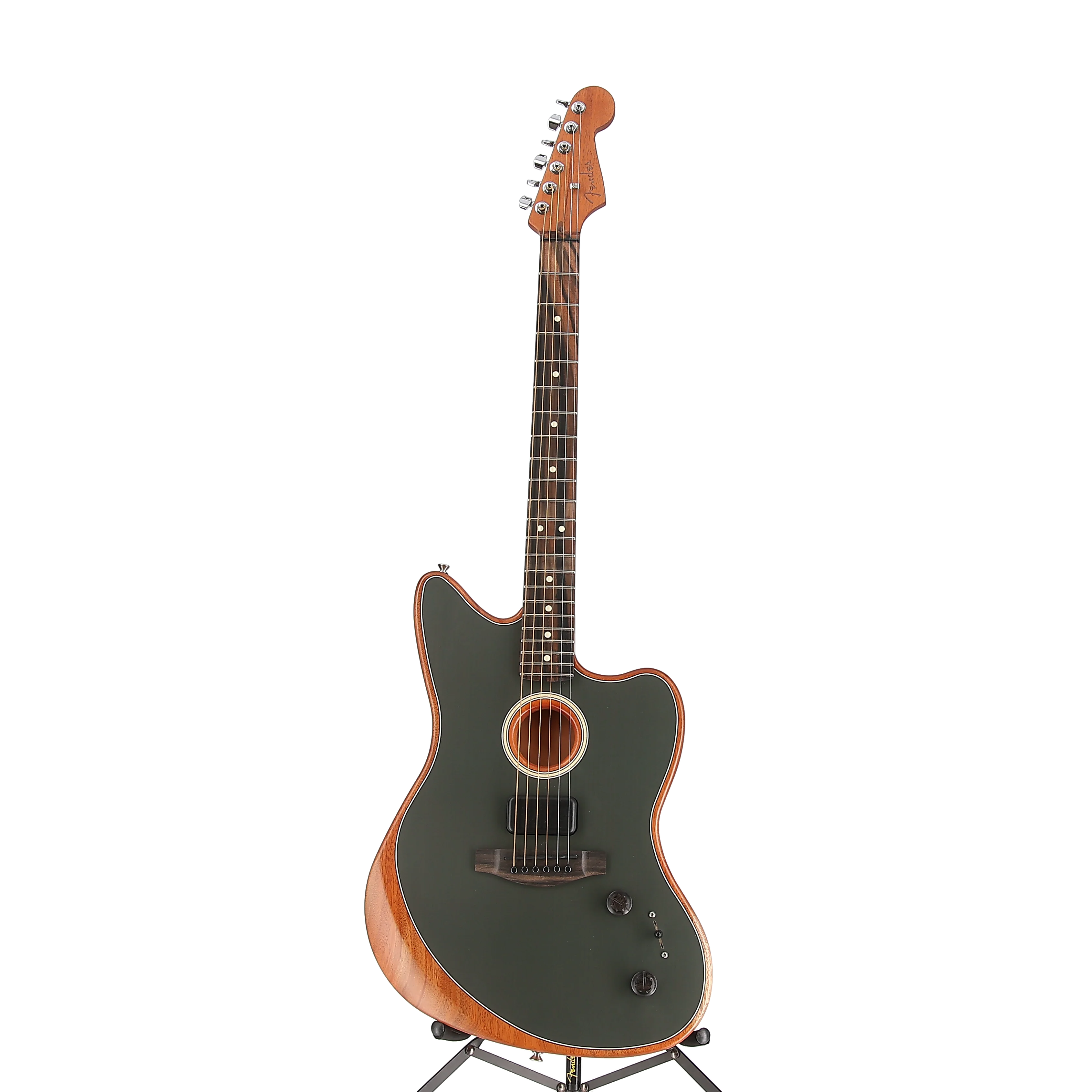 Fender American Acoustasonic Jazzmaster, Tungsten, Performance Ready (V9) (6233A) - Image 5
