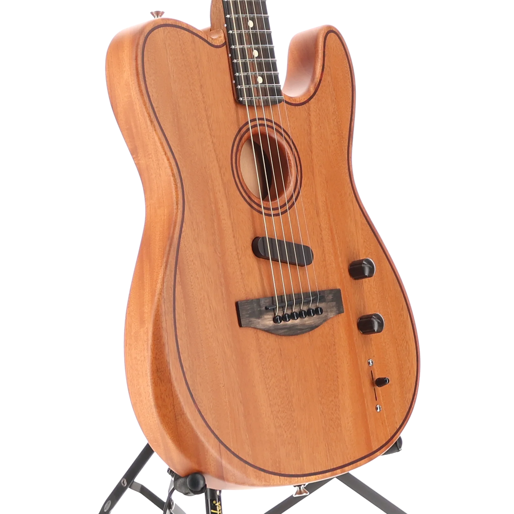 Fender American Acoustasonic Telecaster All-Mahogany, Natural, Plays Great (B5) (3481A) - Image 3