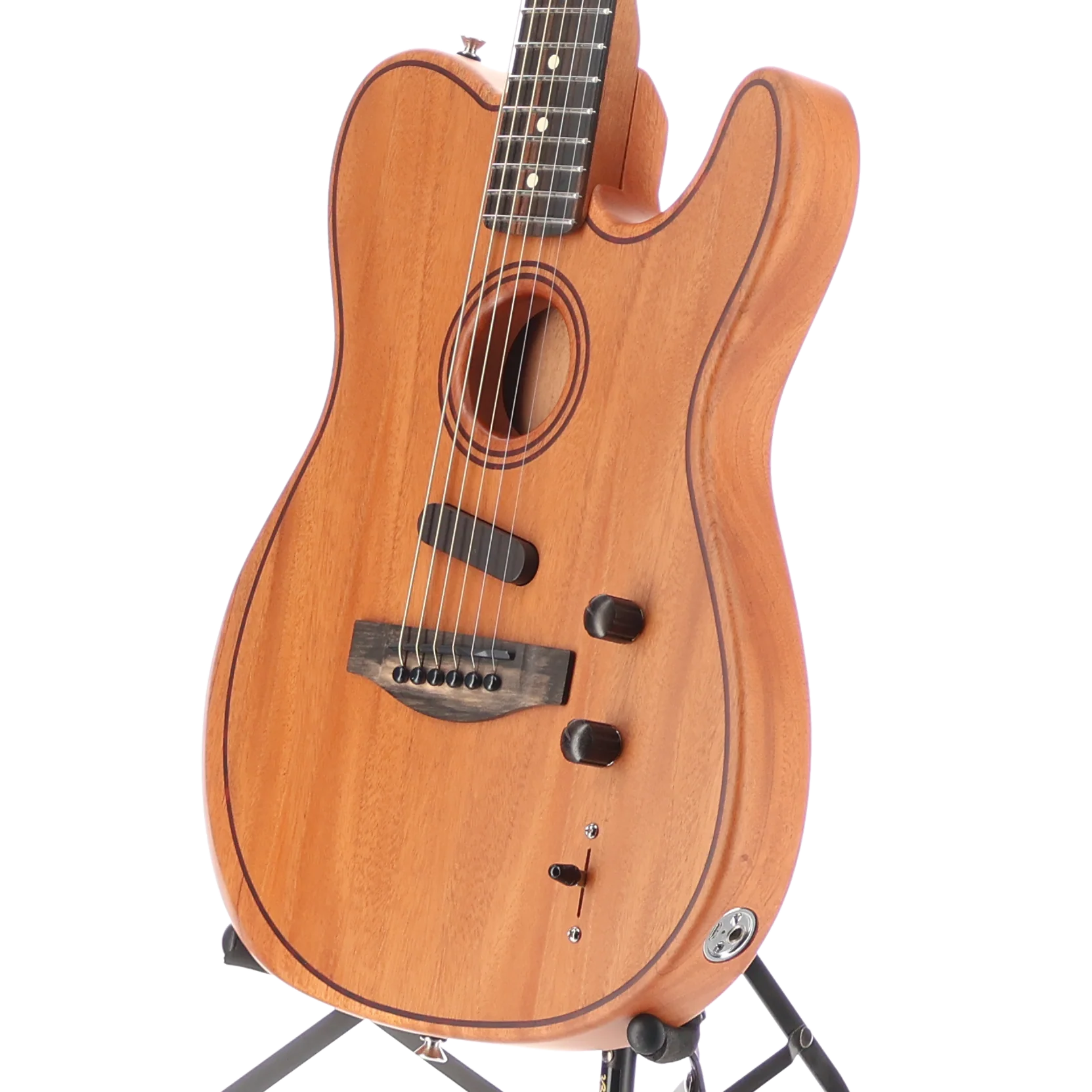 Fender American Acoustasonic Telecaster All-Mahogany, Natural, Plays Great (B5) (3481A) - Image 4