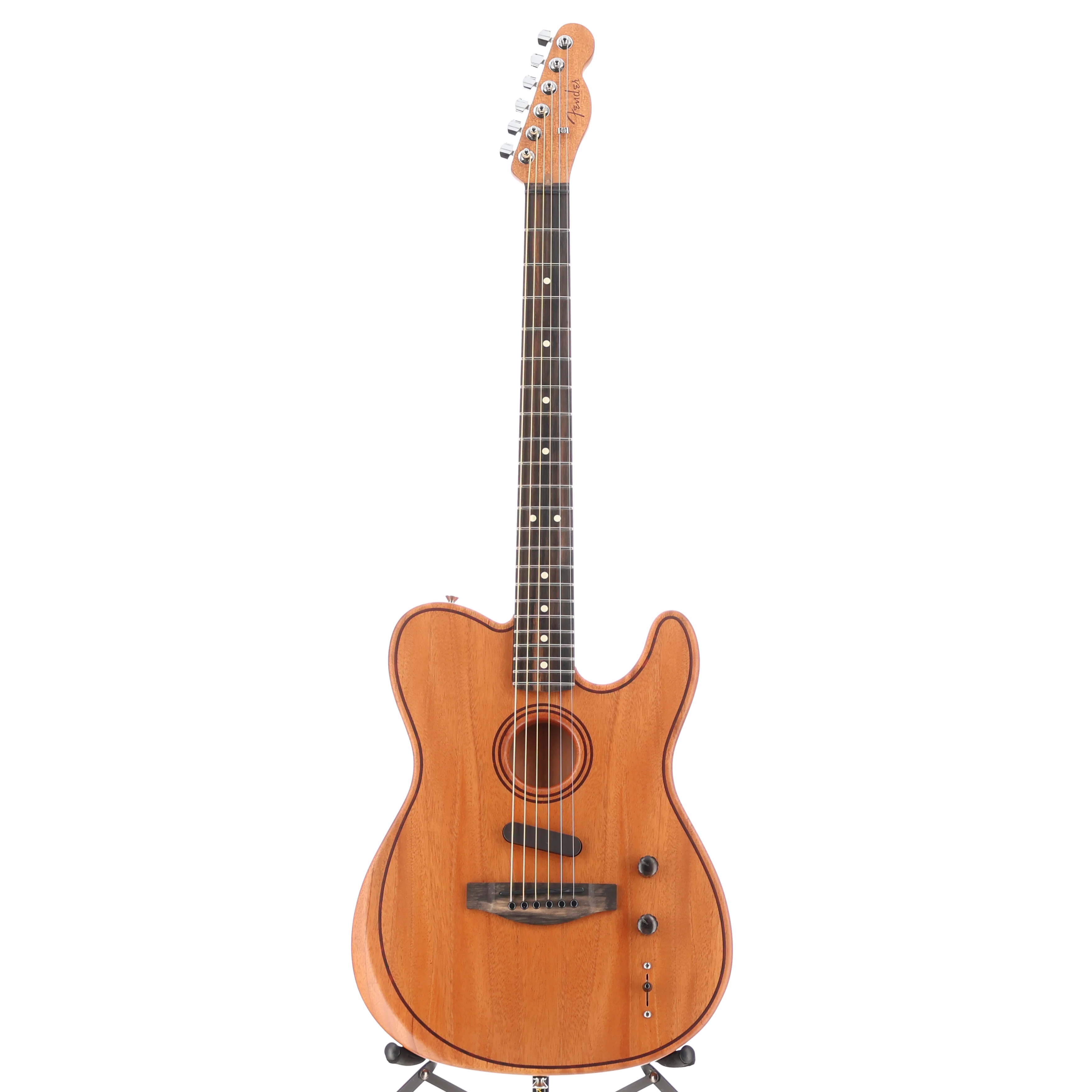 Fender American Acoustasonic Telecaster All-Mahogany, Natural, Plays Great (B5) (3481A) - Image 5