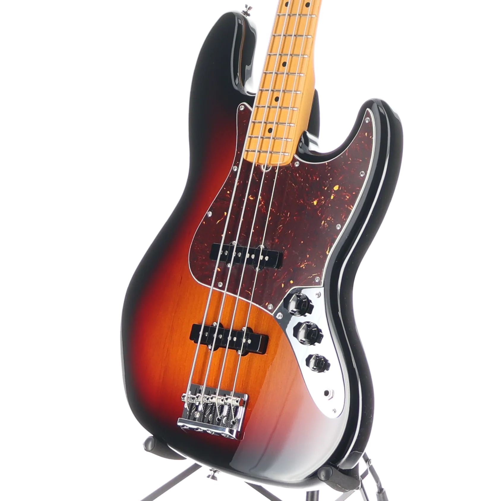 Fender American Professional II Jazz Bass, Maple Fingerboard, 3-Color Sunburst (J9) (51254) - Image 4