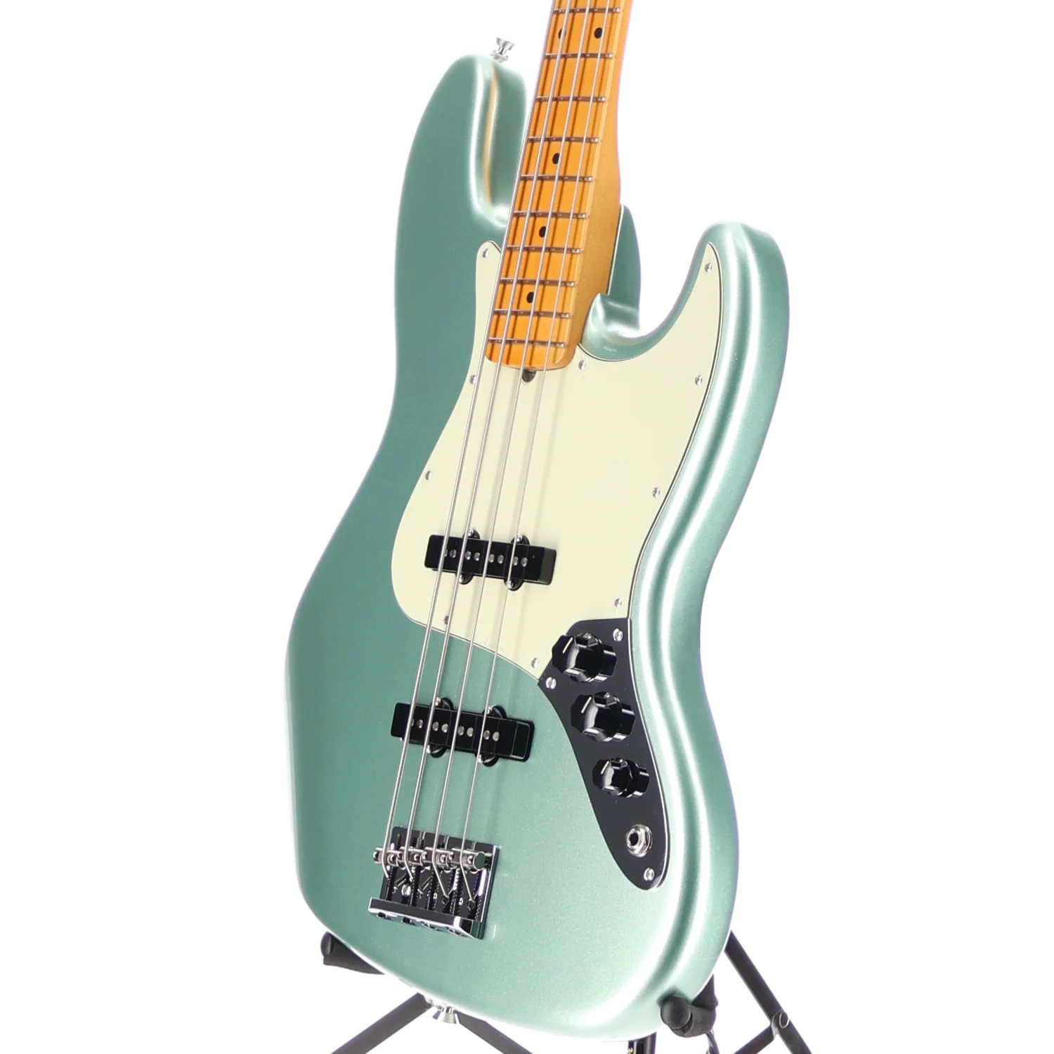 Fender American Professional II Jazz Bass, Maple Fingerboard, Mystic Surf Green (BB2) (08383) - Image 4
