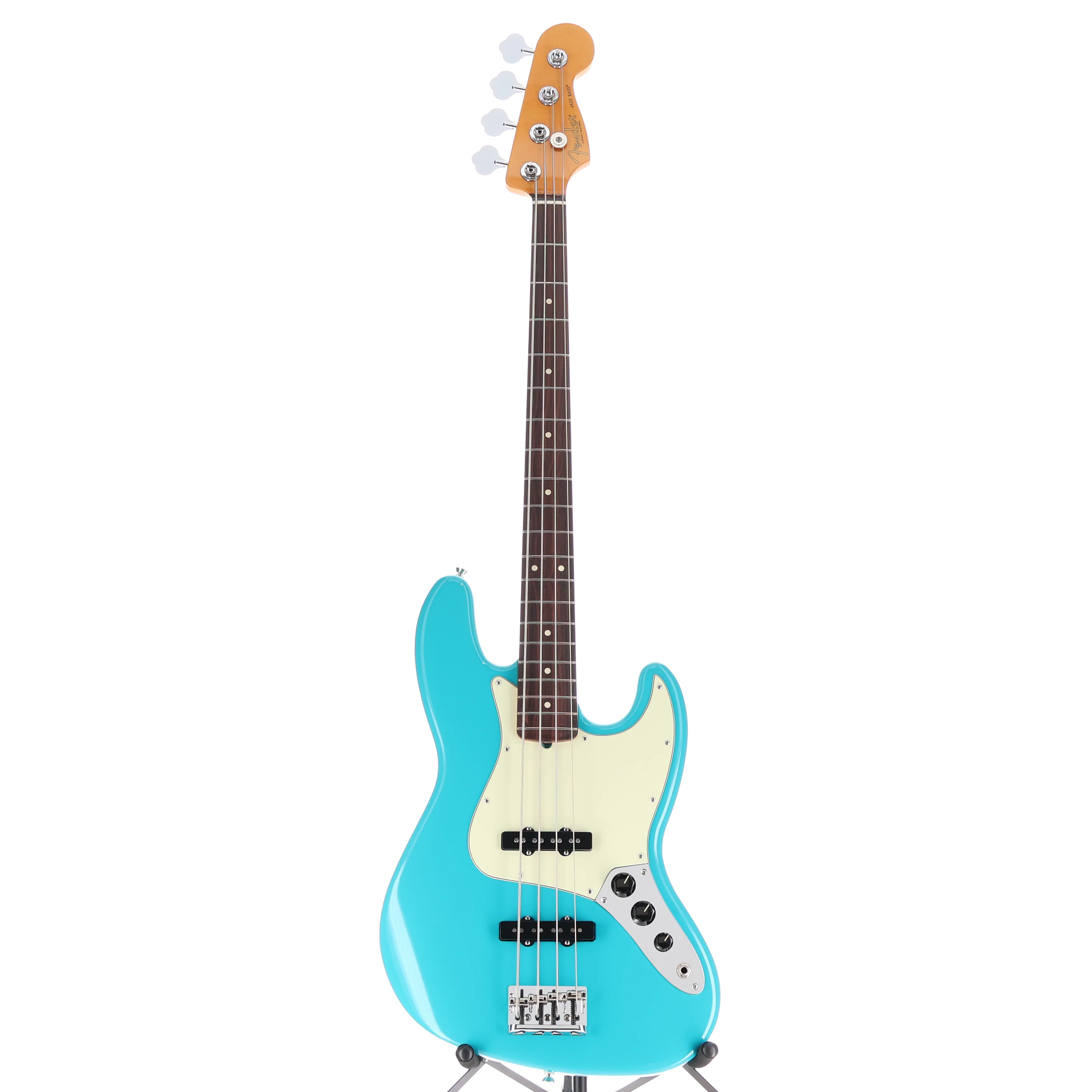 Fender American Professional II Jazz Bass, Rosewood Fingerboard, Miami Blue (H9) (47947) - Image 5
