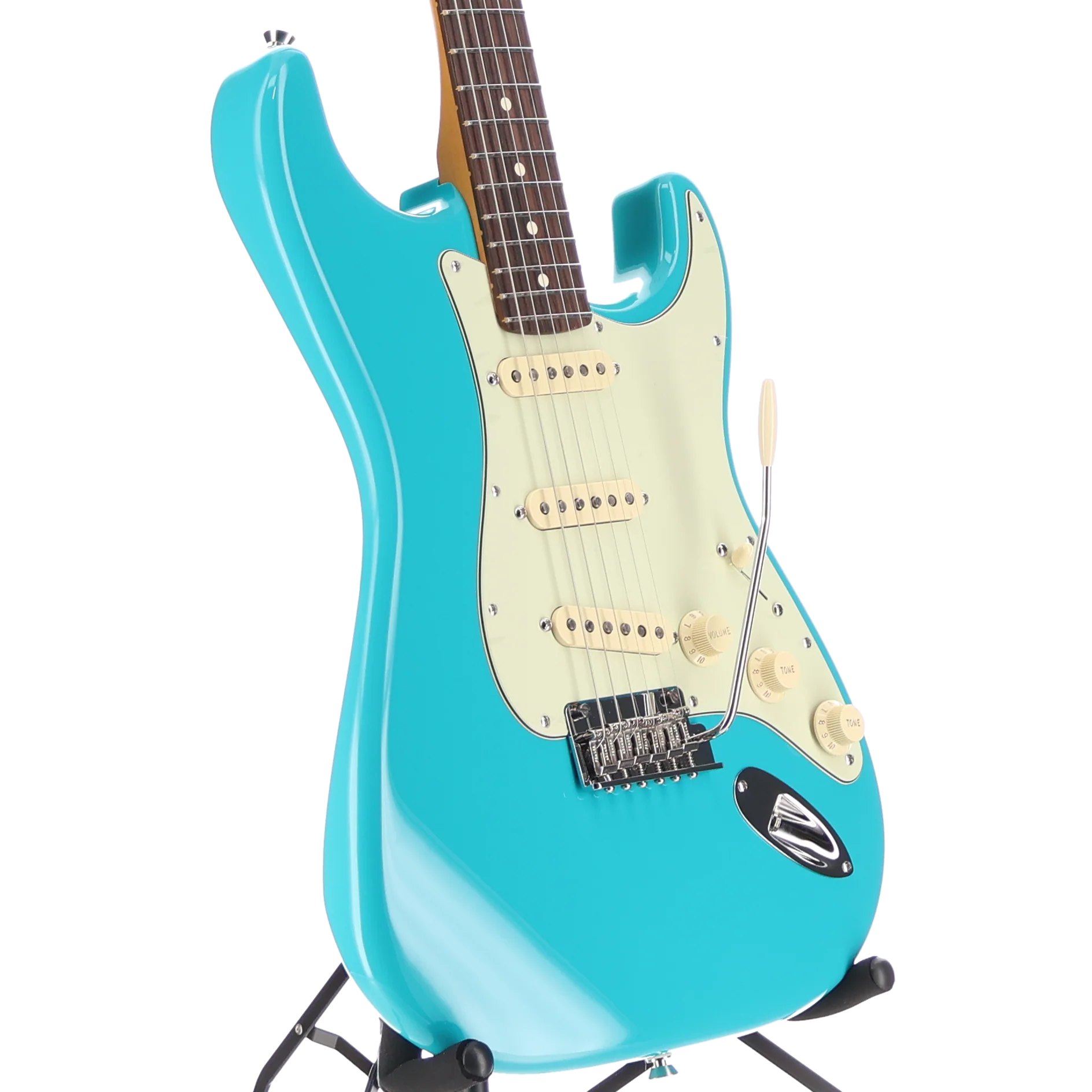 Fender American Professional II Stratocaster, Rosewood Fingerboard, Miami Blue (H4) (77416) - Image 3