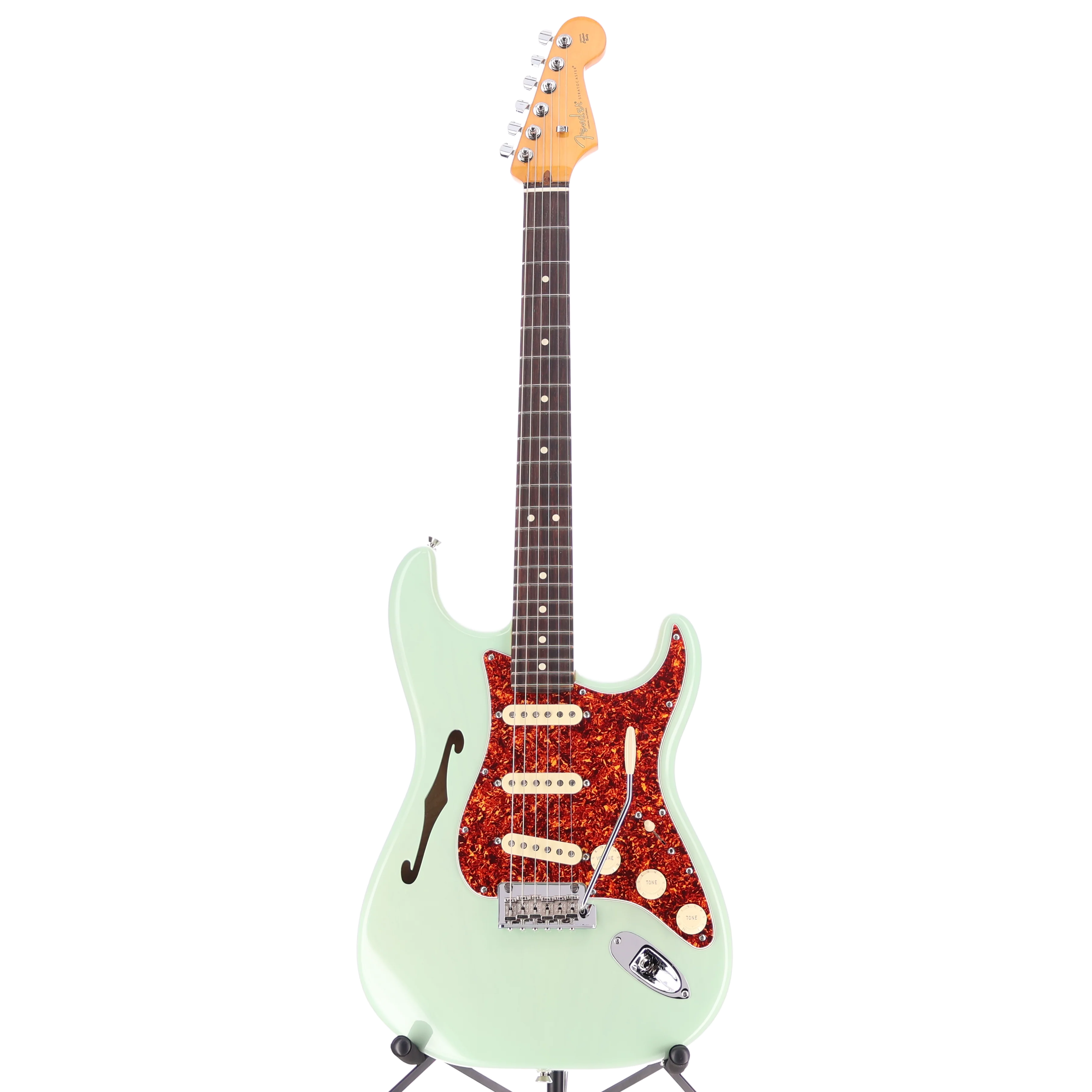 Fender American Professional II Stratocaster Thinline, Transparent Surf Green, Fully Tested (L4) (11663) - Image 5