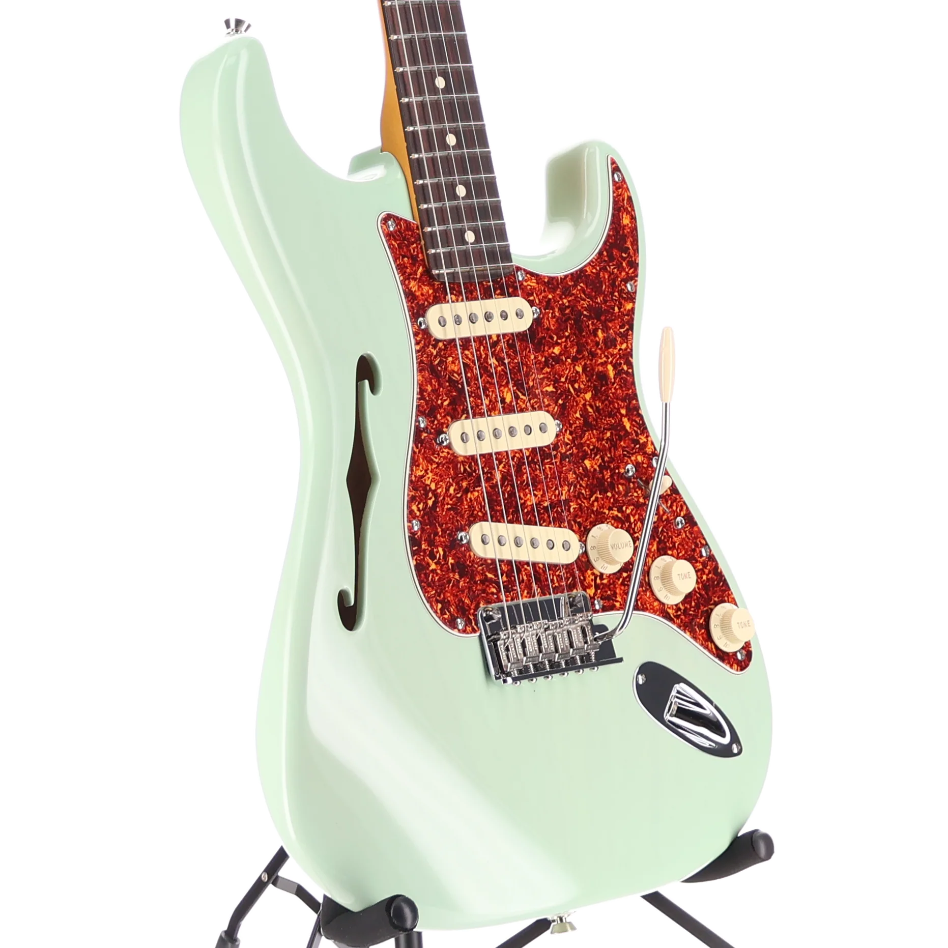Fender American Professional II Stratocaster Thinline, Transparent Surf Green, Professional Setup (L5) (14380) - Image 3