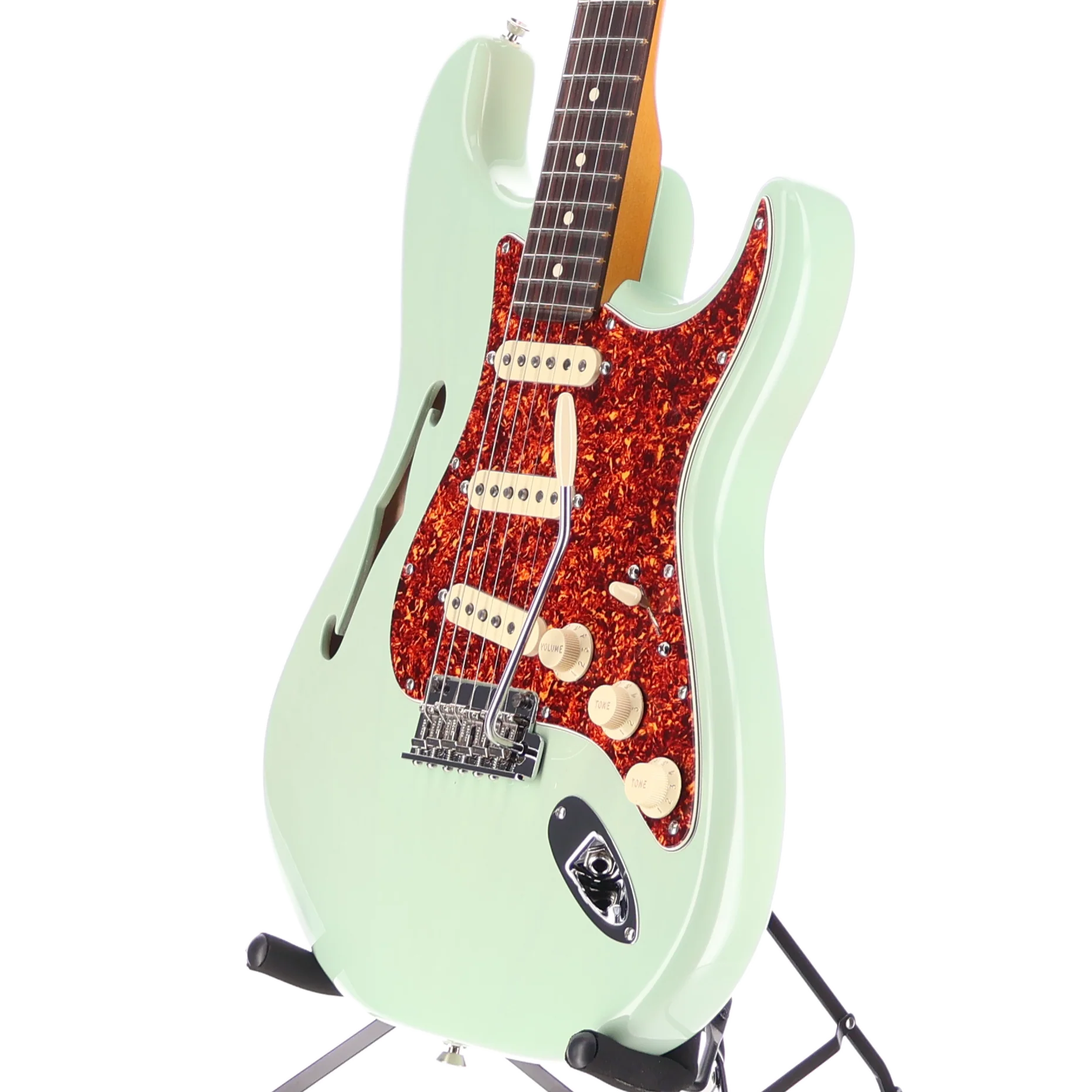 Fender American Professional II Stratocaster Thinline, Transparent Surf Green, Professional Setup (L5) (14380) - Image 4
