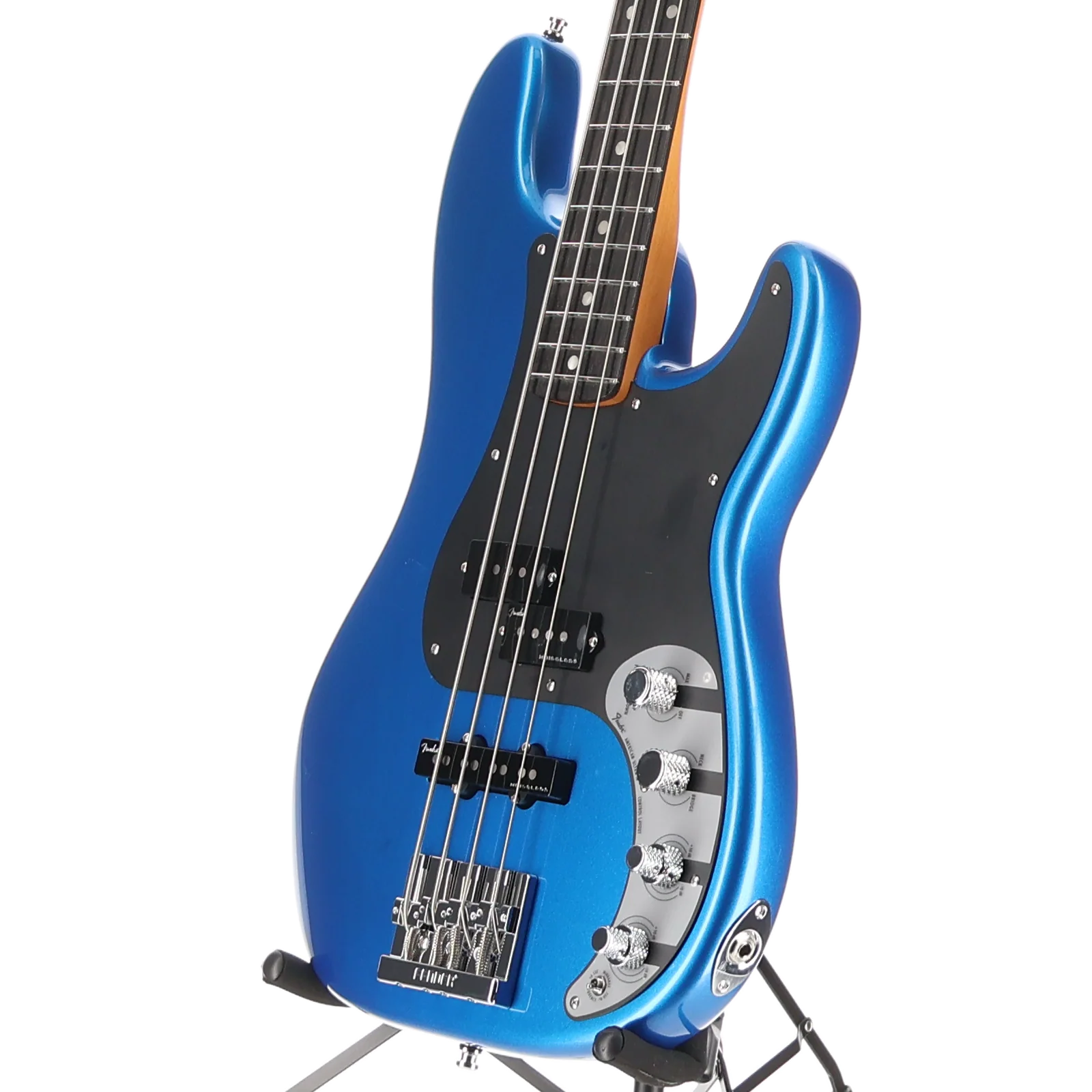 Fender American Ultra II Precision Bass, Ebony Fingerboard, Noble Blue (H12) (16685) - Image 4