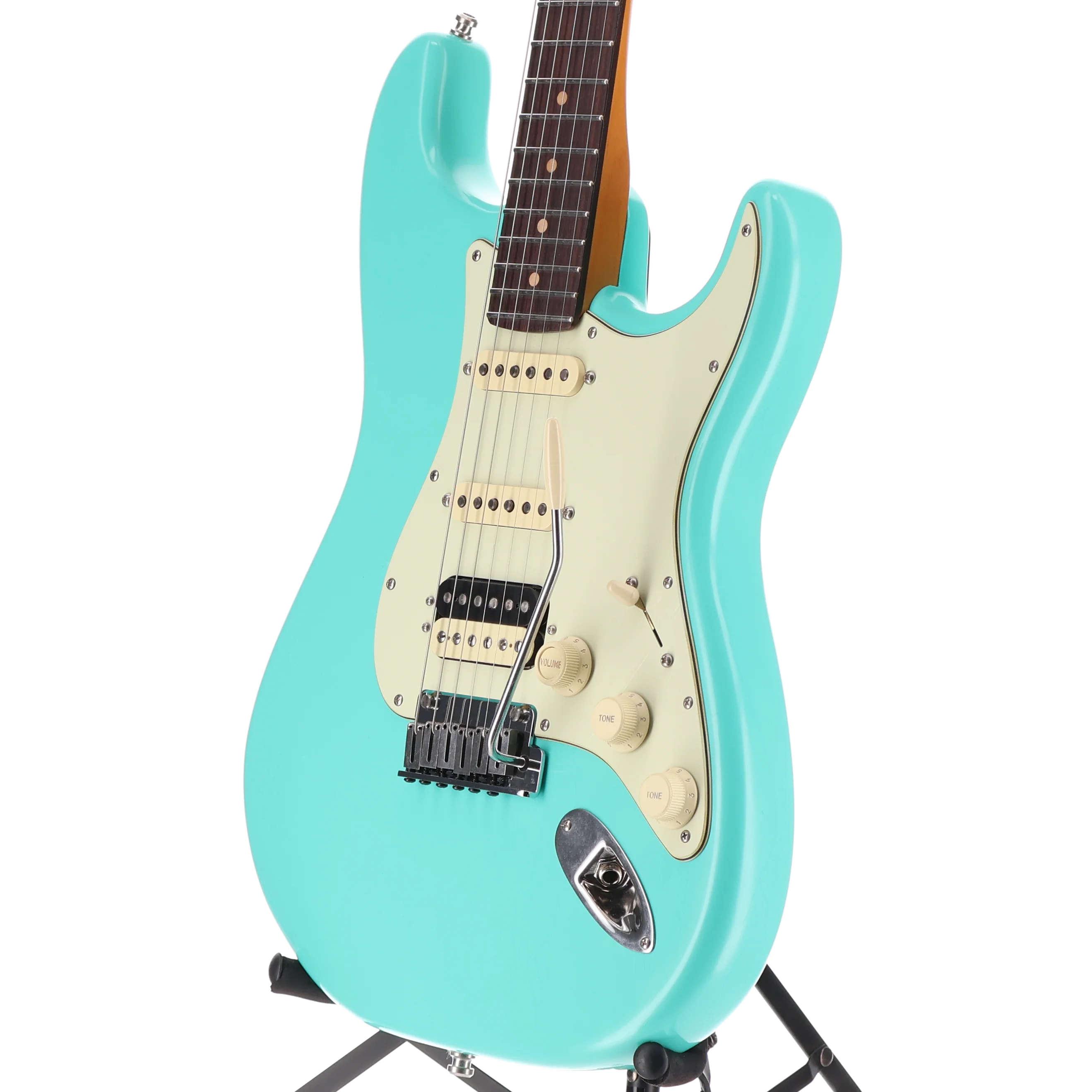 Fender American Ultra Luxe Vintage '60s Stratocaster HSS, Rosewood Fingerboard, Sea Foam Green (L9) (27960) - Image 4