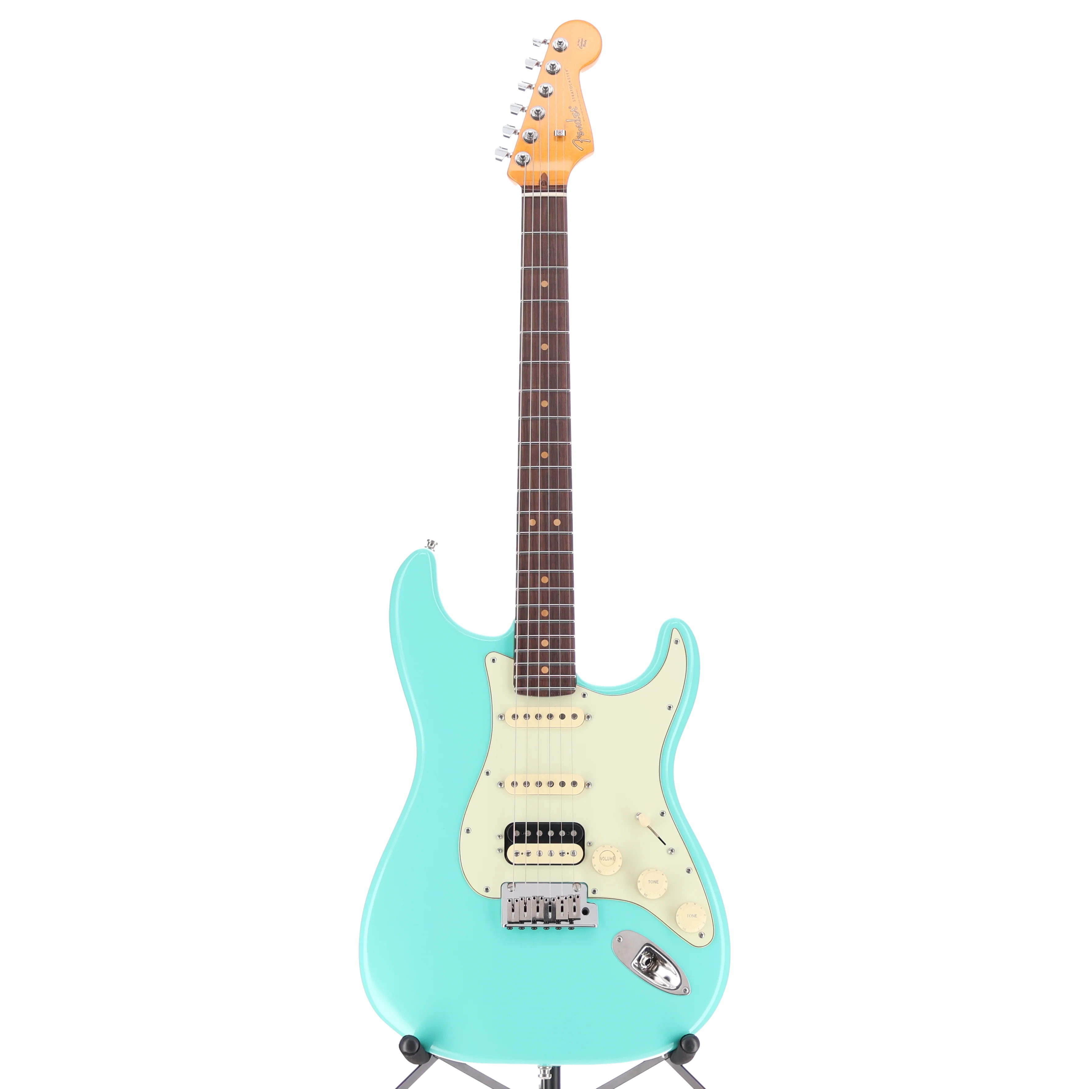 Fender American Ultra Luxe Vintage '60s Stratocaster HSS, Rosewood Fingerboard, Sea Foam Green (L9) (27960) - Image 5