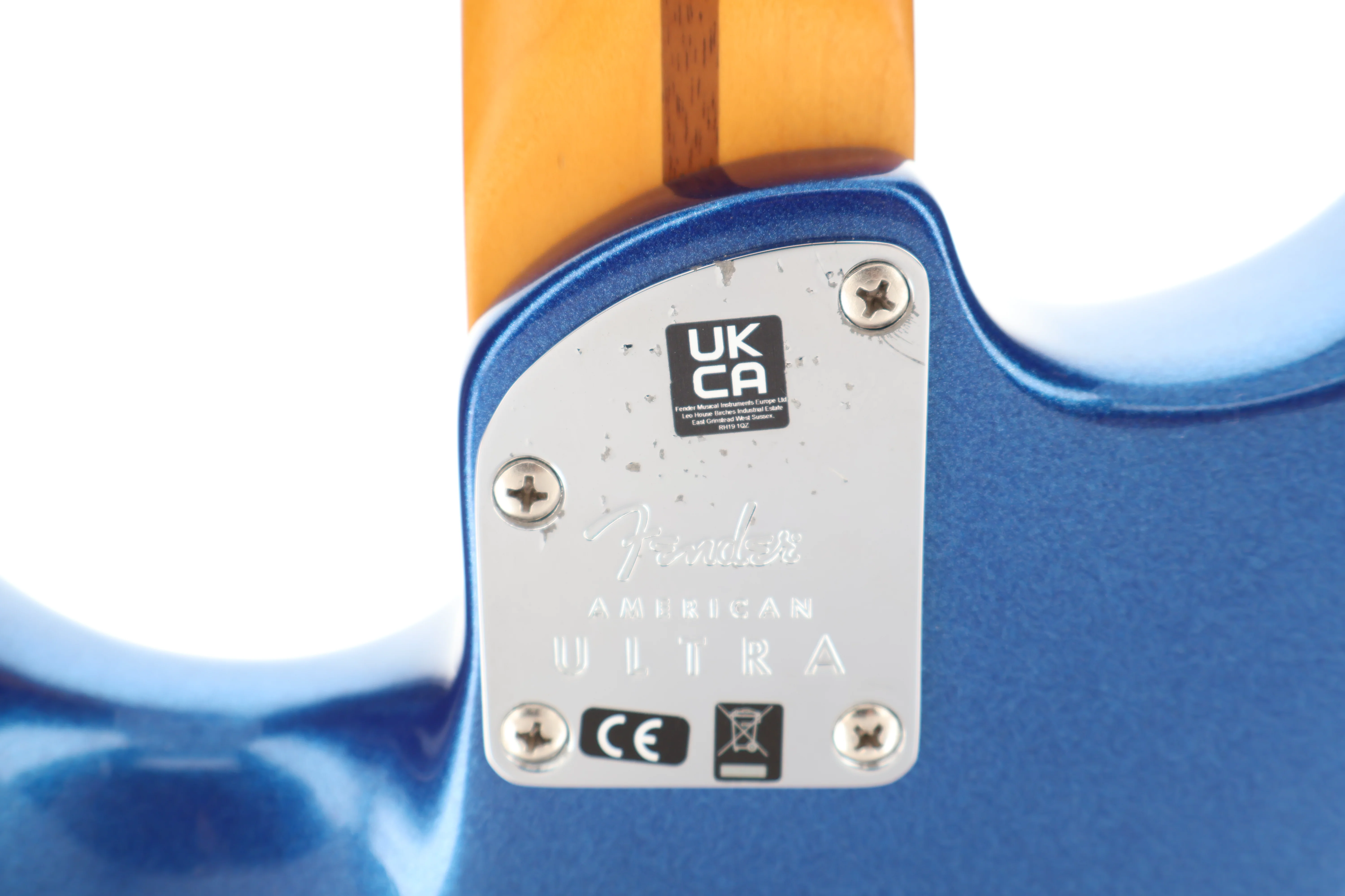 Fender American Ultra Stratocaster, Cobra Blue, Stage Ready (RC2) (17495) - Image 7