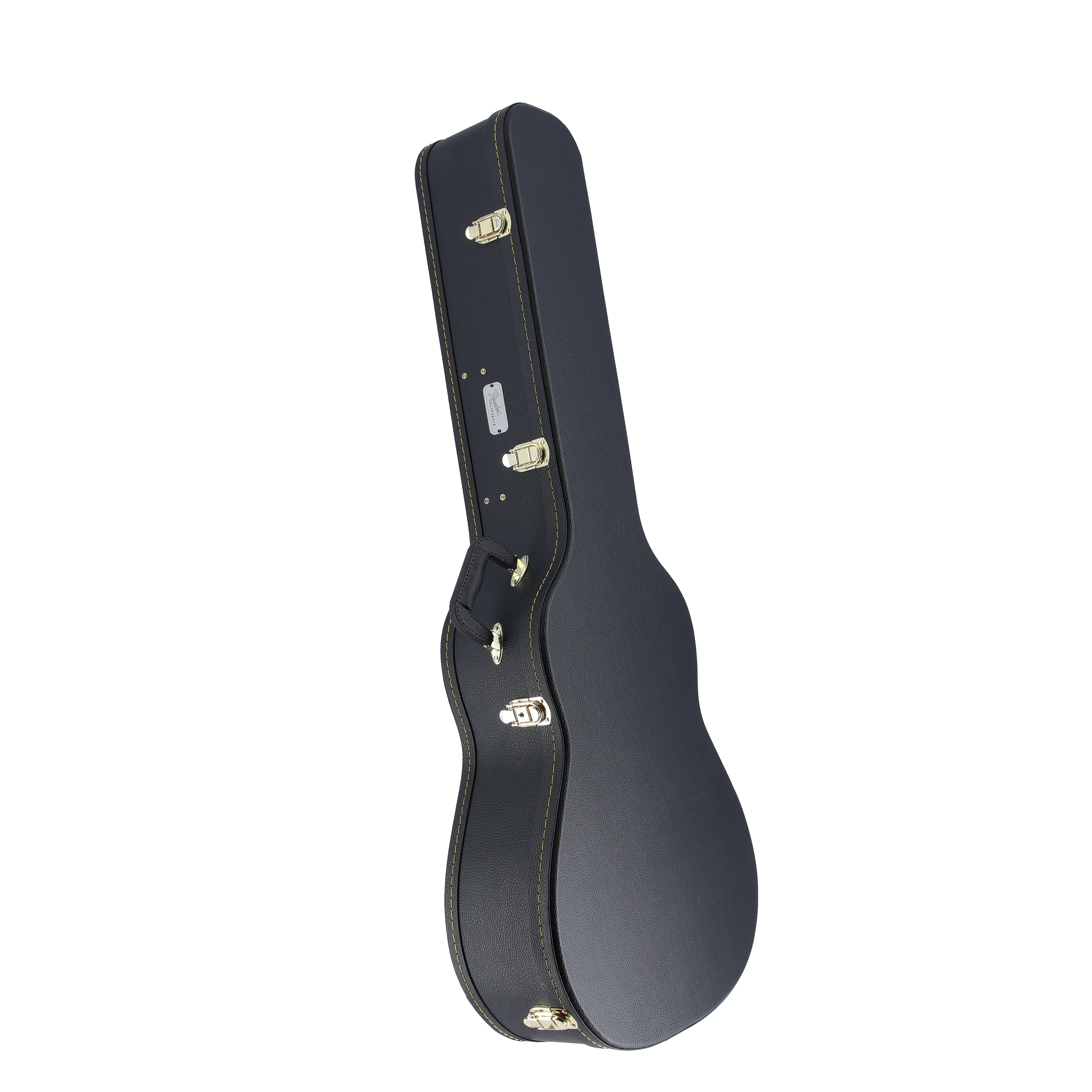 Fender California Vintage Malibu with Case, Gold Pickguard, Black, Fully Tested (F7) (05420) - Image 7