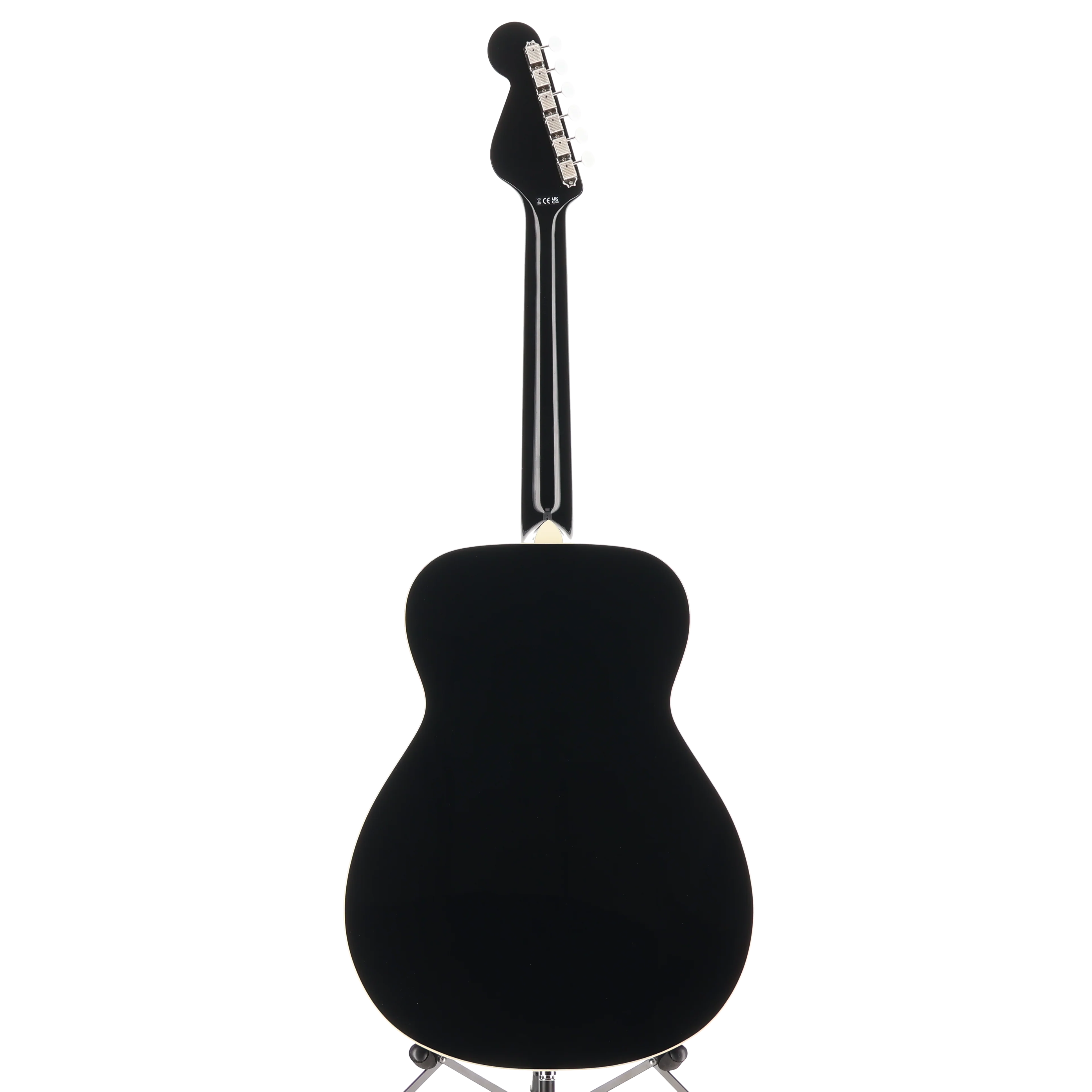 Fender California Vintage Malibu with Case, Gold Pickguard, Matching Headstock, Black (P11) (03622) - Image 6