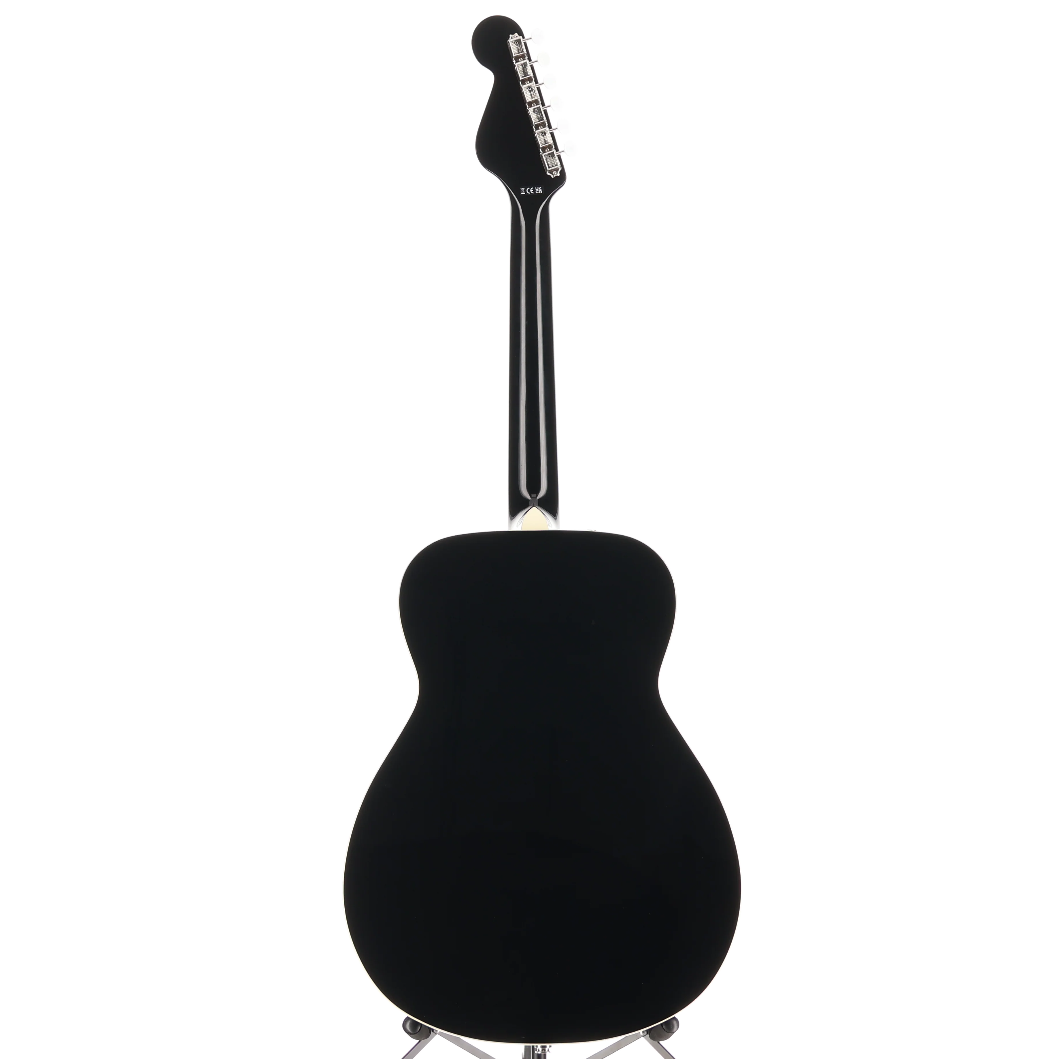 Fender California Vintage Malibu with Case, Gold Pickguard, Matching Headstock, Black (RC1) (03825) - Image 6