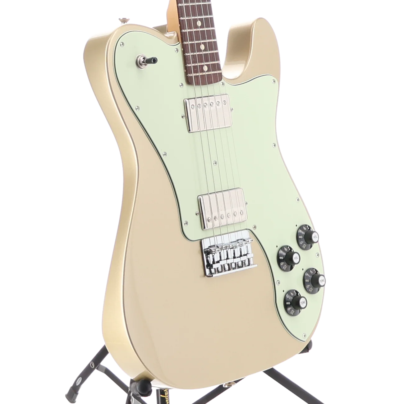 Fender Chris Shiflett Telecaster Deluxe, Shoreline Gold, Professional Setup (F9) (36046) - Image 4