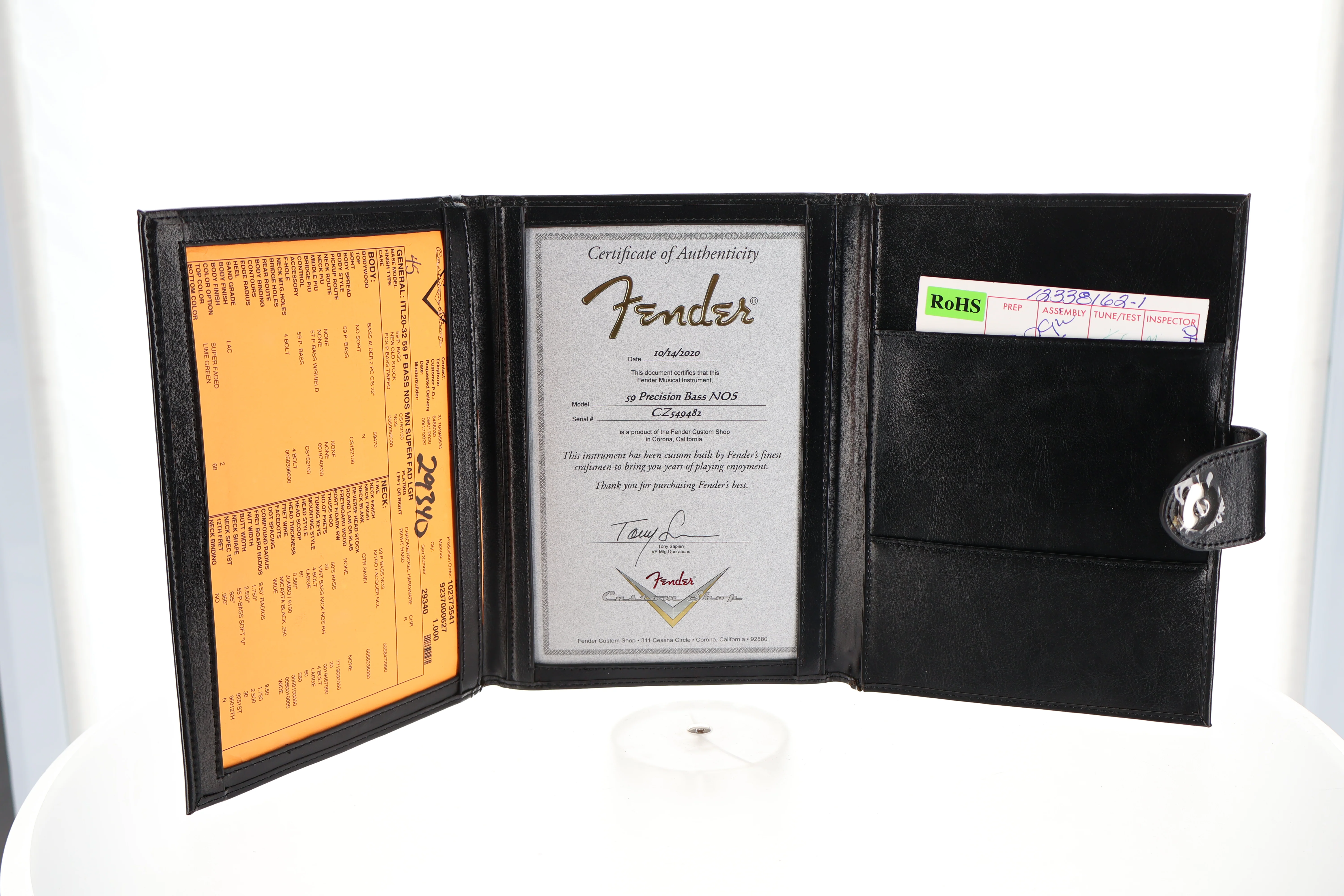 Fender Custom Shop '59 P Bass NOS, Maple Neck, Super Faded Lime Green (L8) (49482) - Image 10
