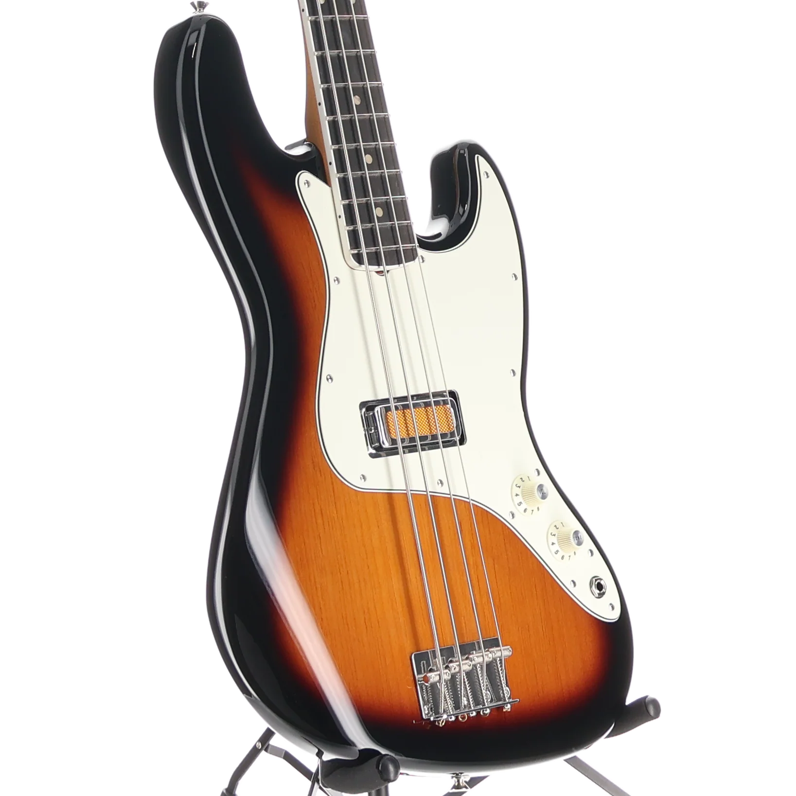 Fender Gold Foil Jazz Bass, 2-Color Sunburst, Plays Great (B12) (05041) - Image 3