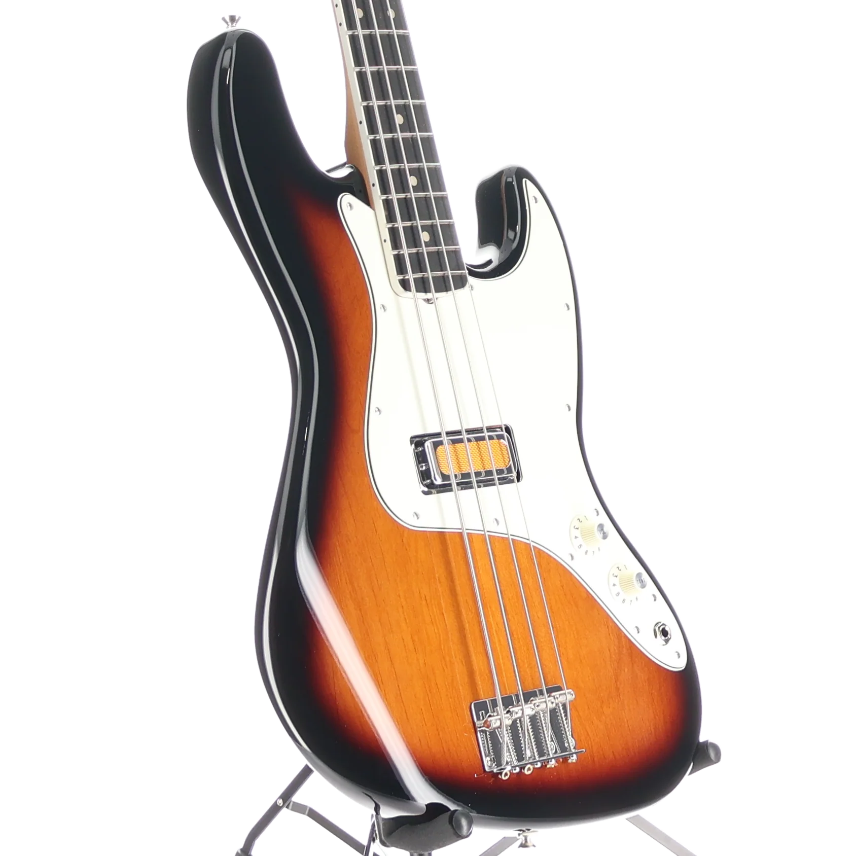 Fender Gold Foil Jazz Bass, Ebony Fingerboard, 2-Color Sunburst (RP) (11303) - Image 3