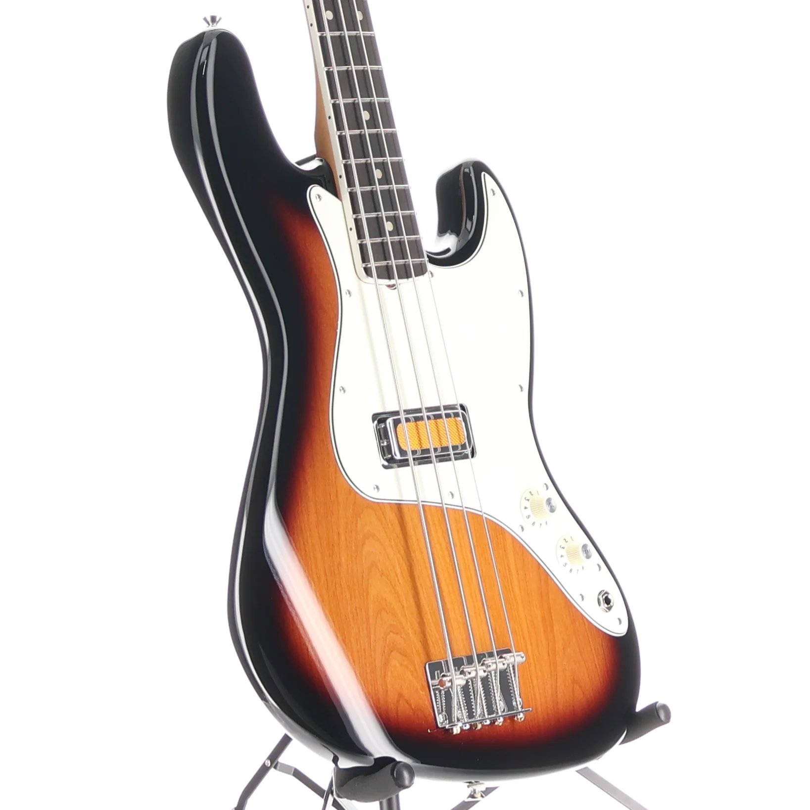 Fender Gold Foil Jazz Bass, Ebony Fingerboard, 2-Color Sunburst (V7) (11513) - Image 3