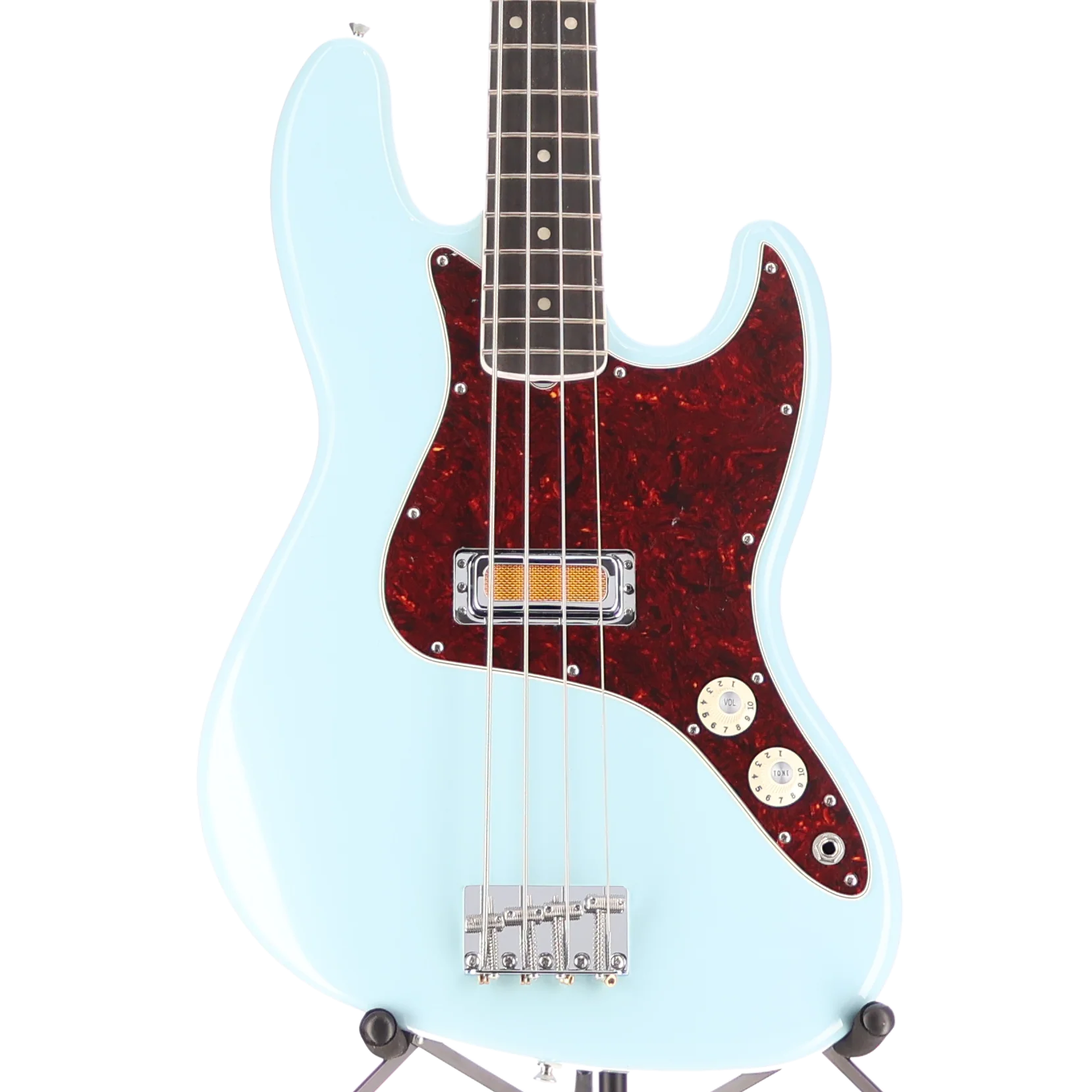 Fender Gold Foil Jazz Bass, Sonic Blue, Professional Setup (B7) (96229)