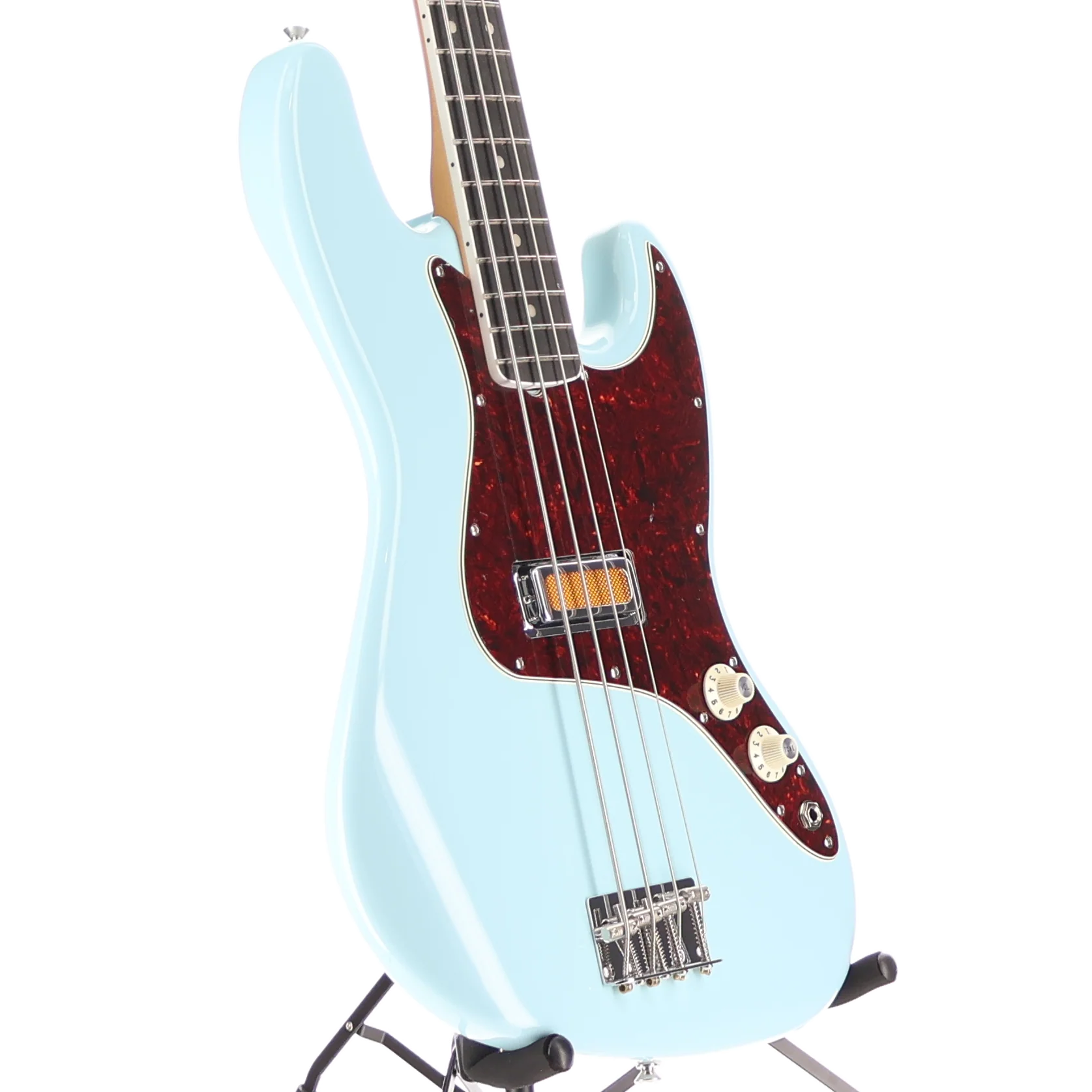 Fender Gold Foil Jazz Bass, Sonic Blue, Professional Setup (B7) (96229) - Image 3