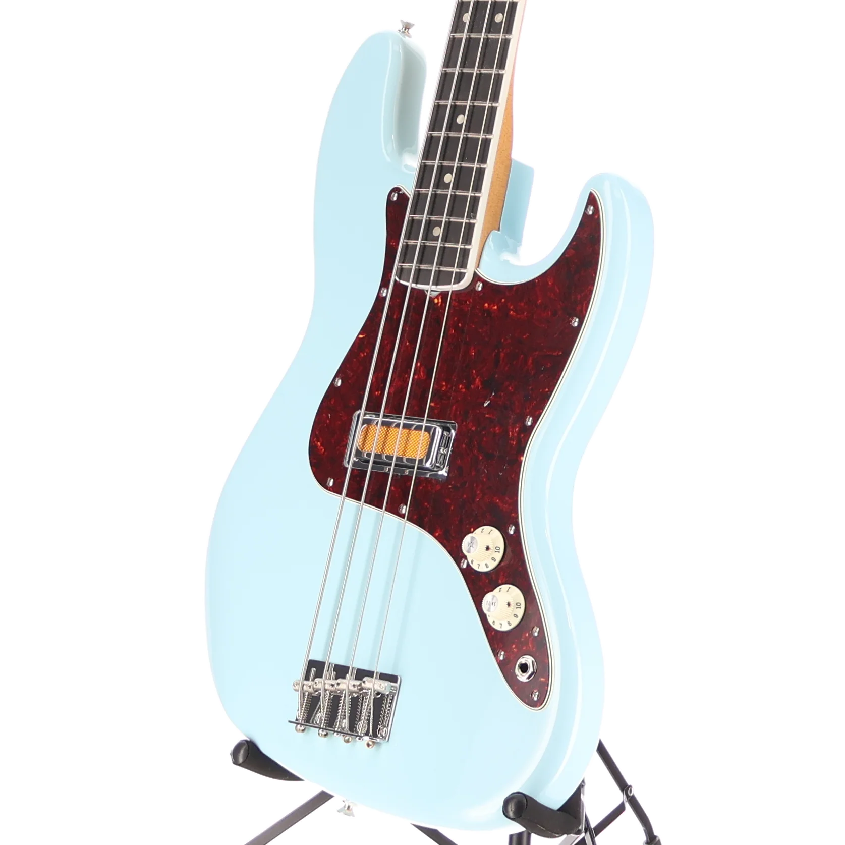 Fender Gold Foil Jazz Bass, Sonic Blue, Professional Setup (B7) (96229) - Image 4