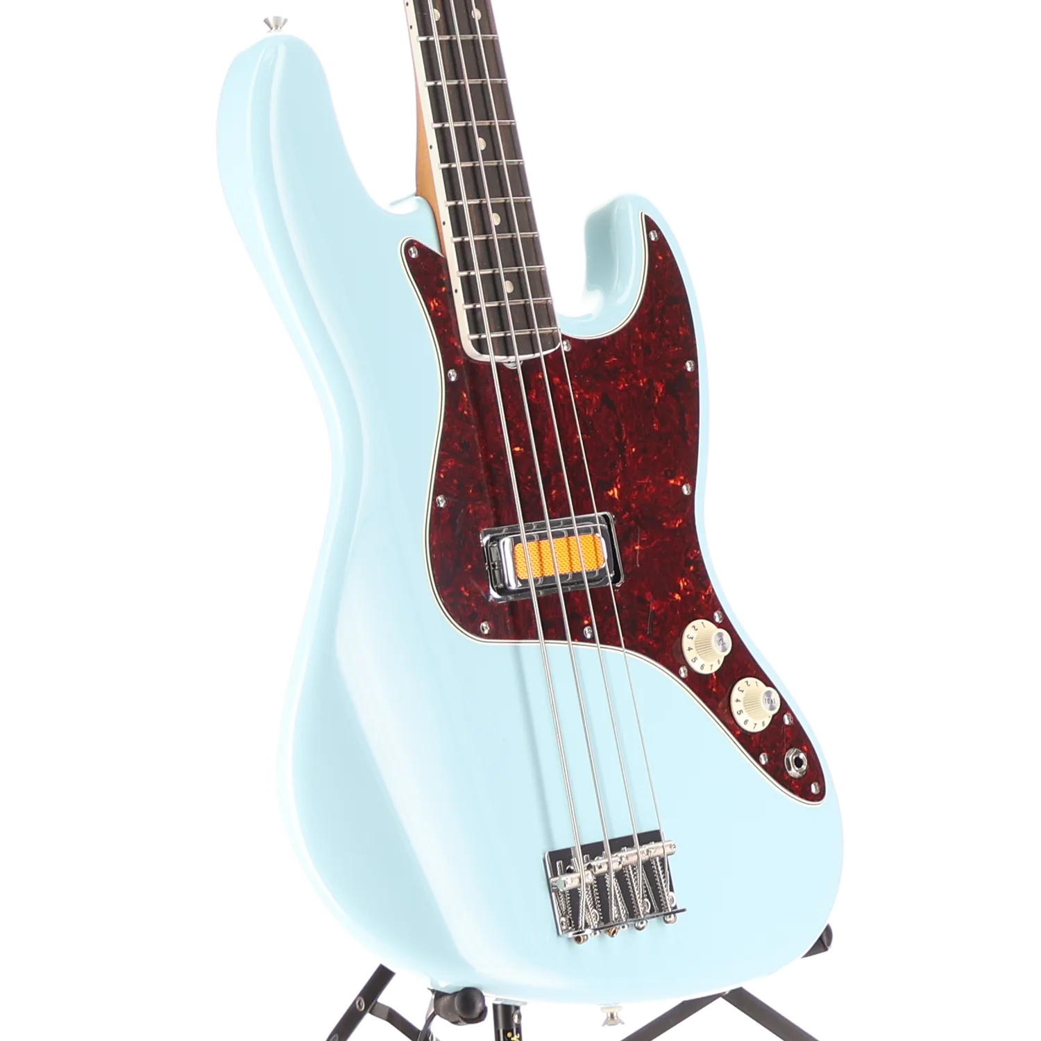 Fender Gold Foil Jazz Bass, Sonic Blue, Professional Setup (Z13) (83920) - Image 3