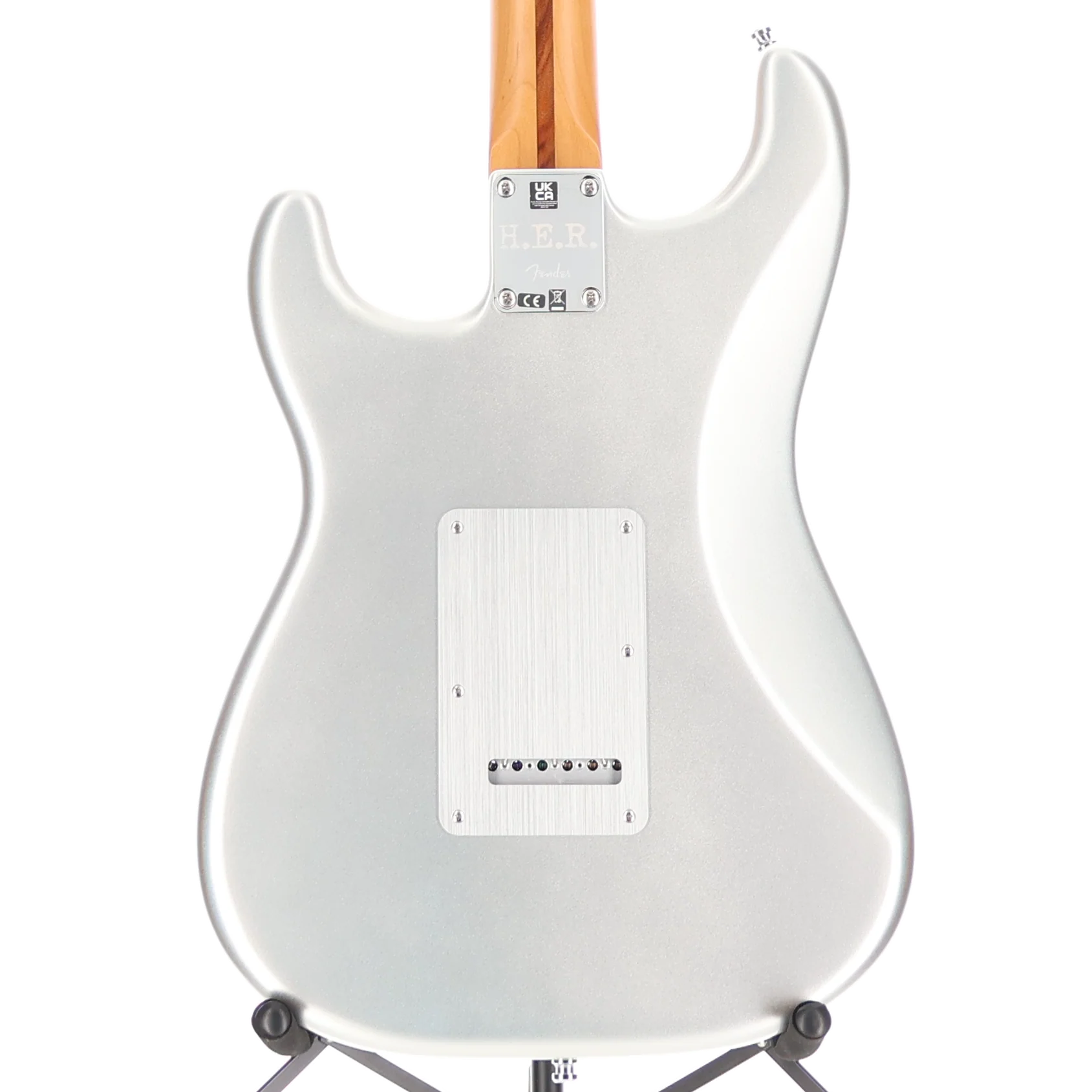 Fender H.E.R. Stratocaster, Chrome Glow, Maple Fingerboard, Professional Setup (G7) (94931) - Image 2