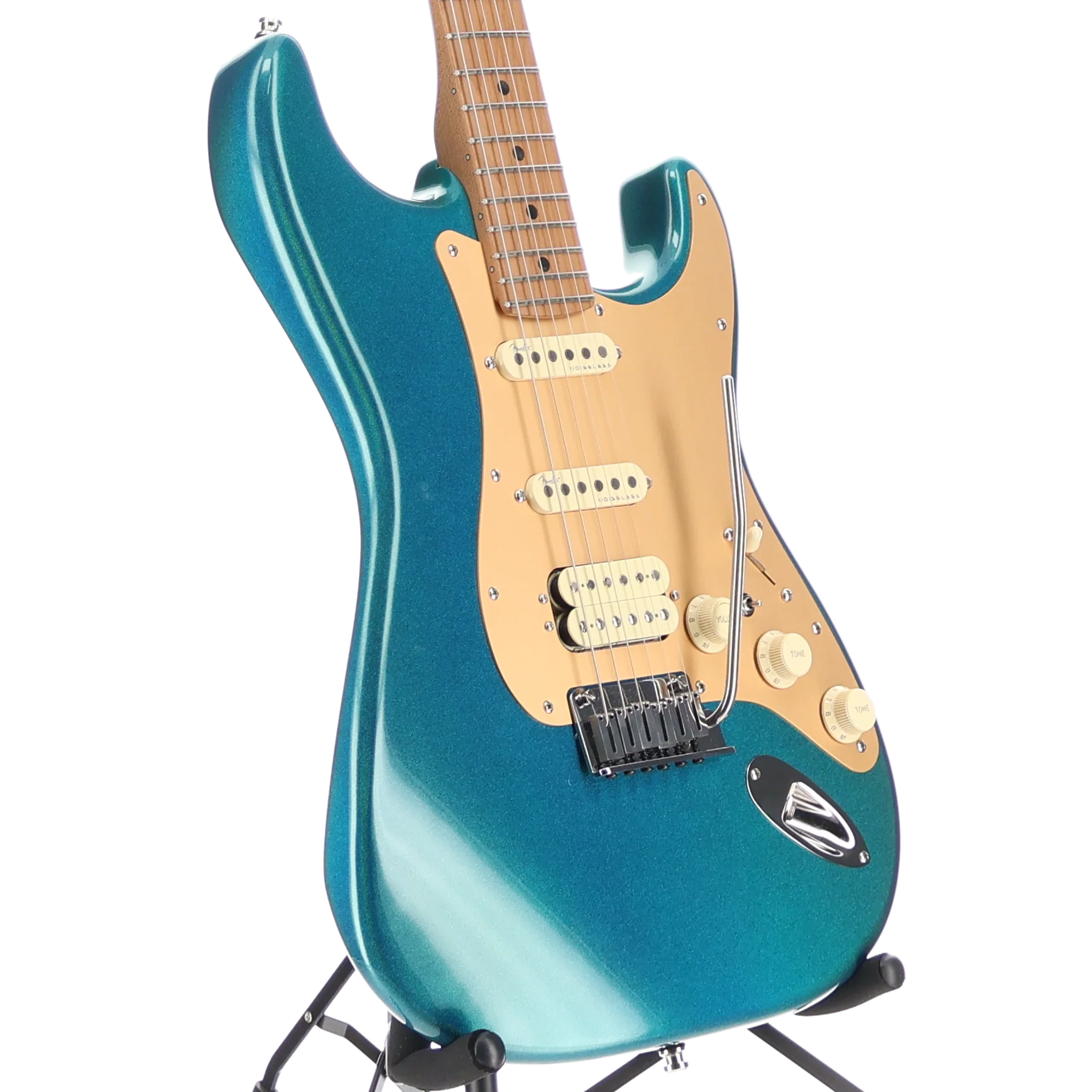 Fender Limited Edition American Ultra II Stratocaster HSS, Roasted Maple Fingerboard, Aurora (X8) (03398) - Image 3