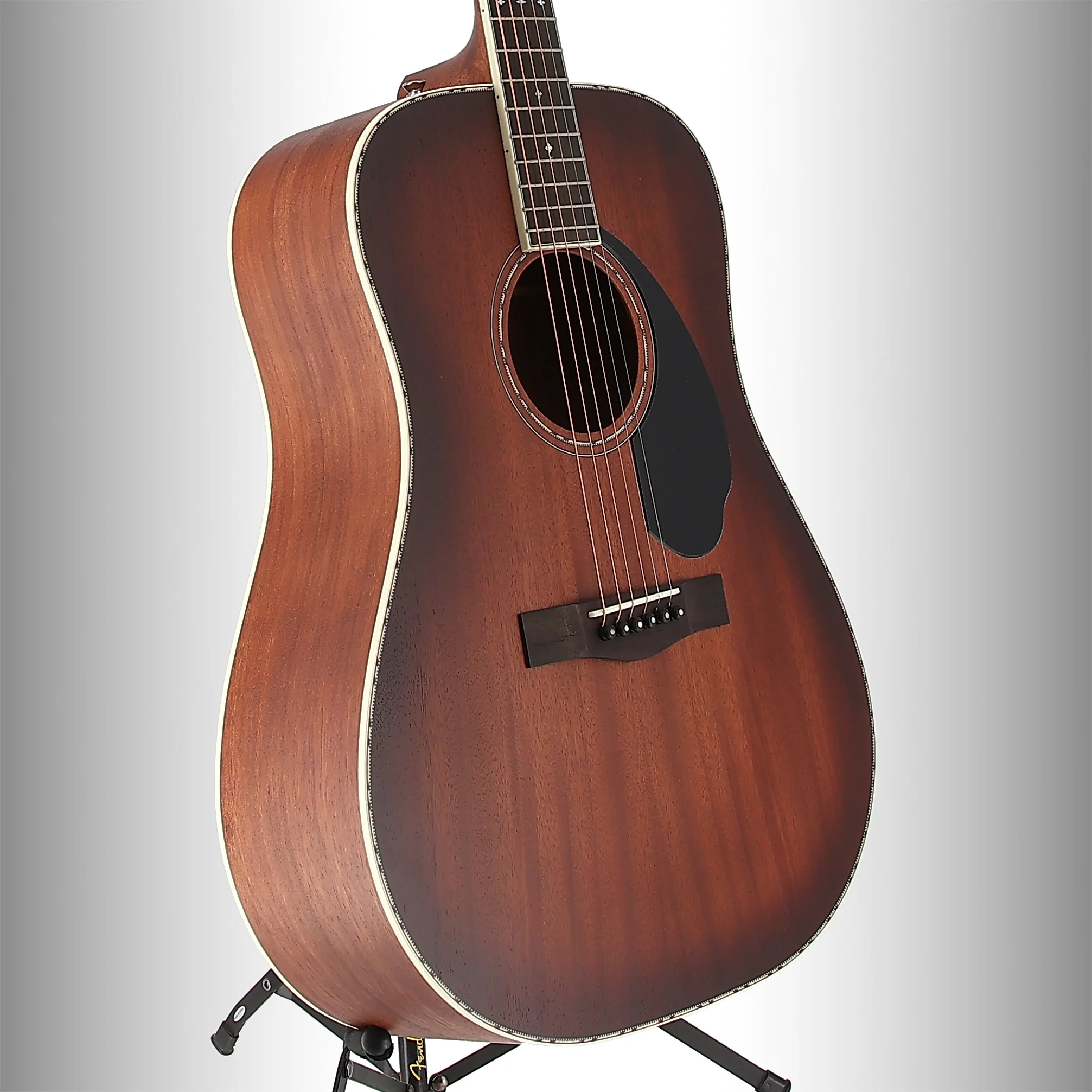 Fender PD-220E Dreadnought, All Mahogany, Ovangkol Fingerboard, Aged Cognac Burst (RP) (10337) - Image 4