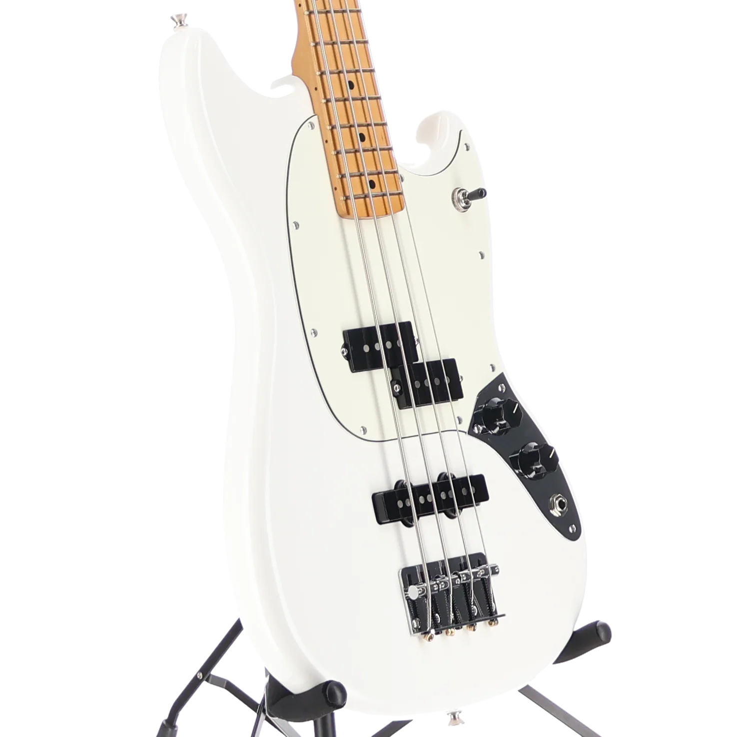 Fender Player II Mustang Bass PJ, Maple Fingerboard, Polar White (E4) (30853) - Image 3
