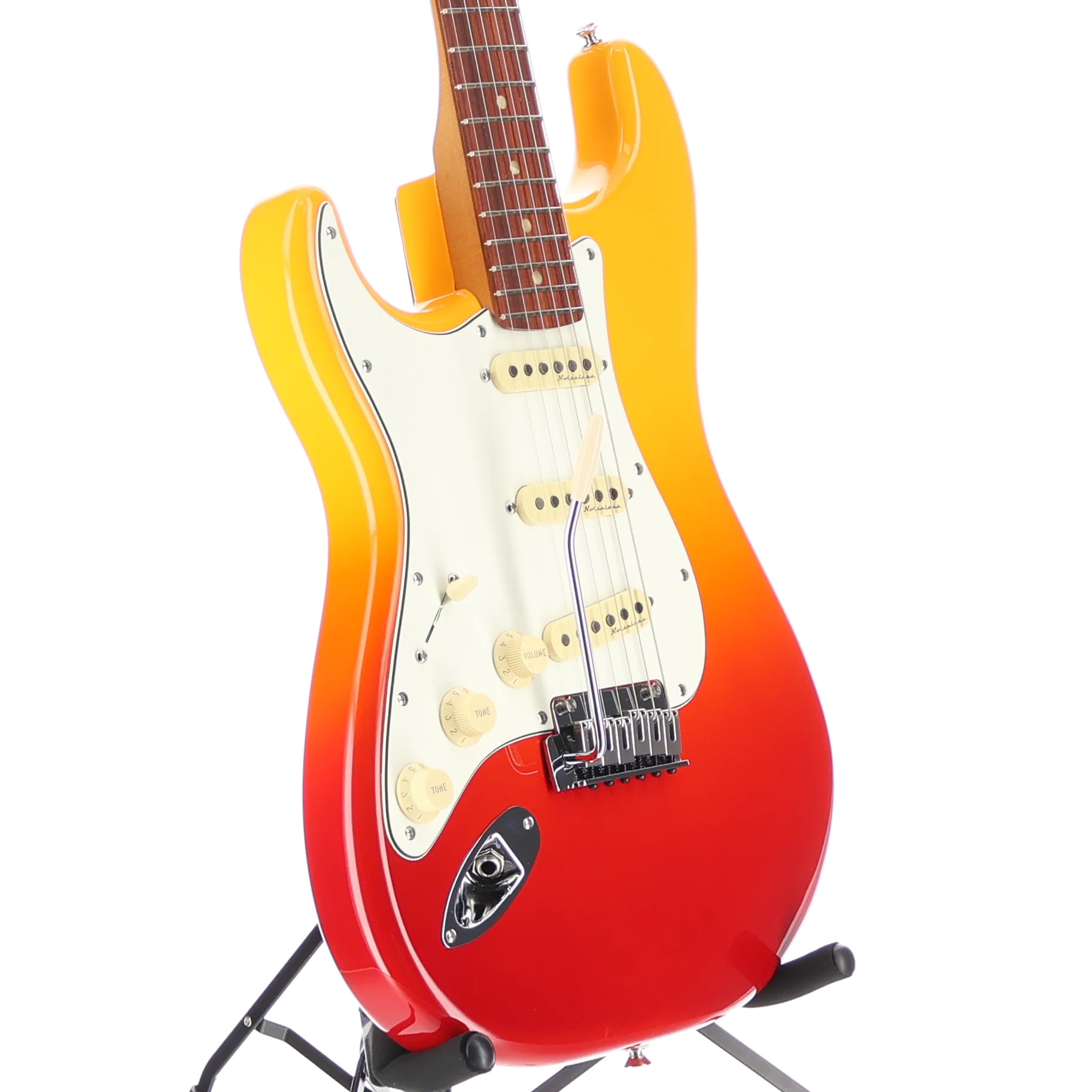 Fender Player Plus Stratocaster, Left-Hand, Pau Ferro Fingerboard, Tequila Sunrise (K9) (61828) - Image 3