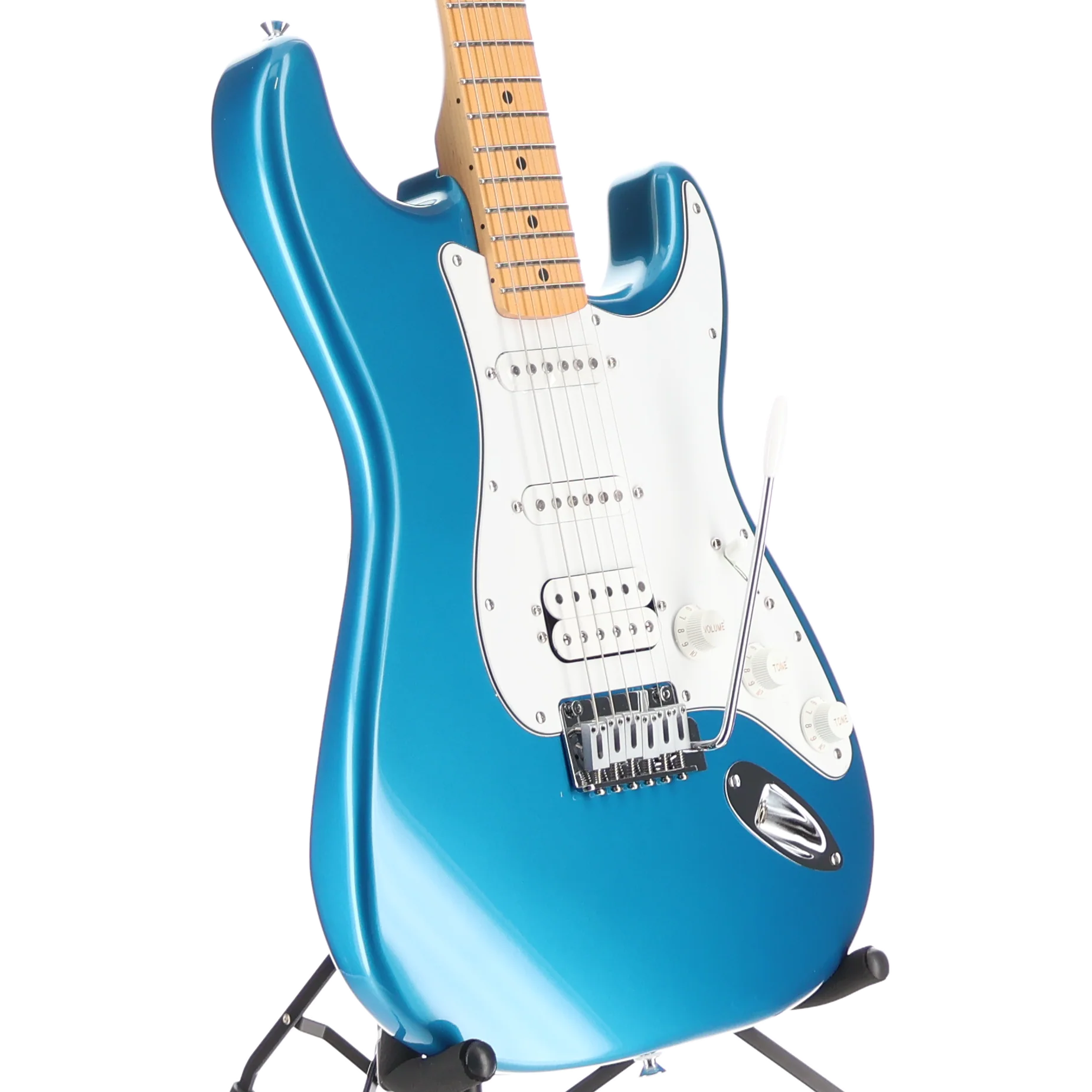 Fender Standard Stratocaster HSS, Maple Fingerboard, White Pickguard, Aqua Marine Metallic (O2) (10879) - Image 3
