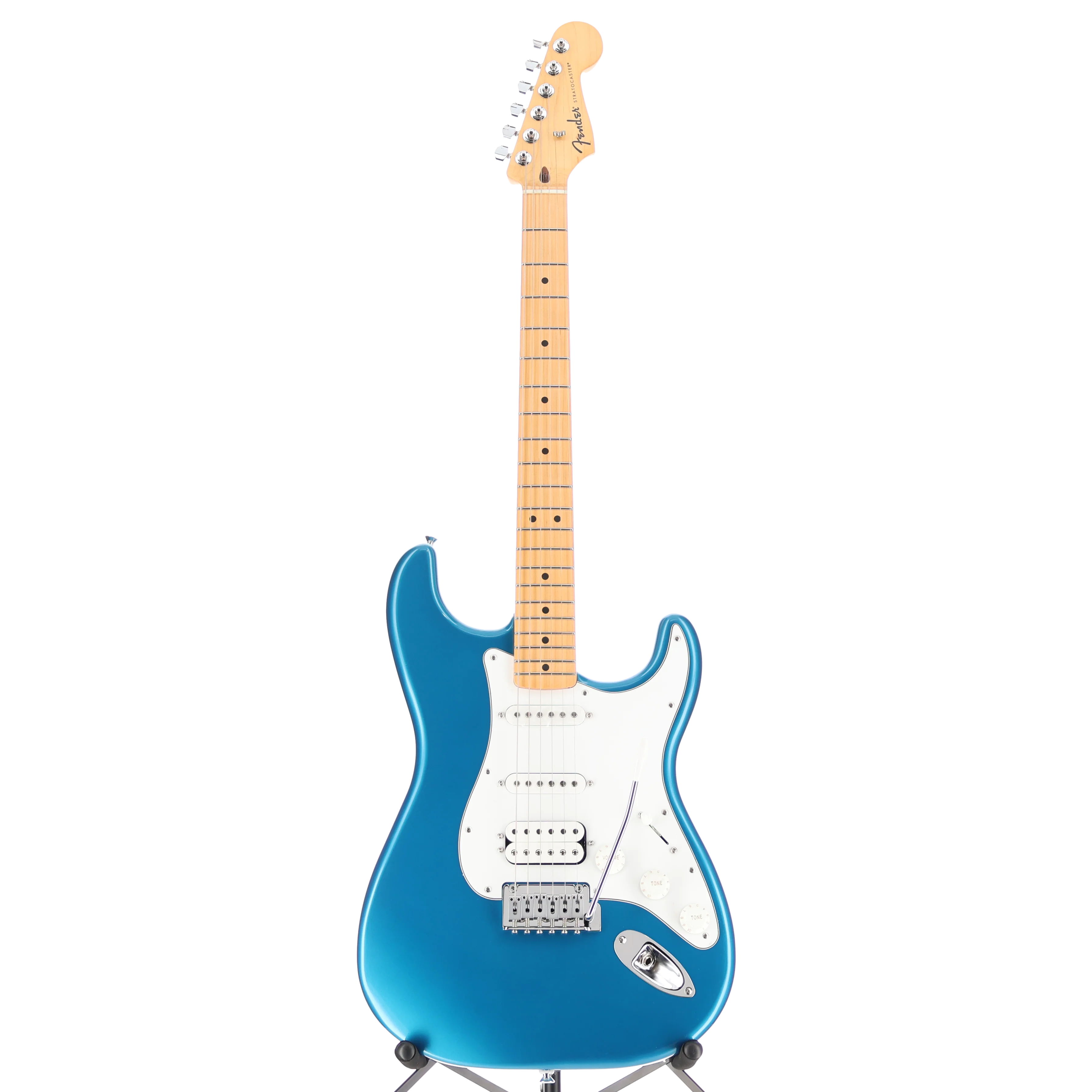 Fender Standard Stratocaster HSS, Maple Fingerboard, White Pickguard, Aqua Marine Metallic (O2) (10879) - Image 5