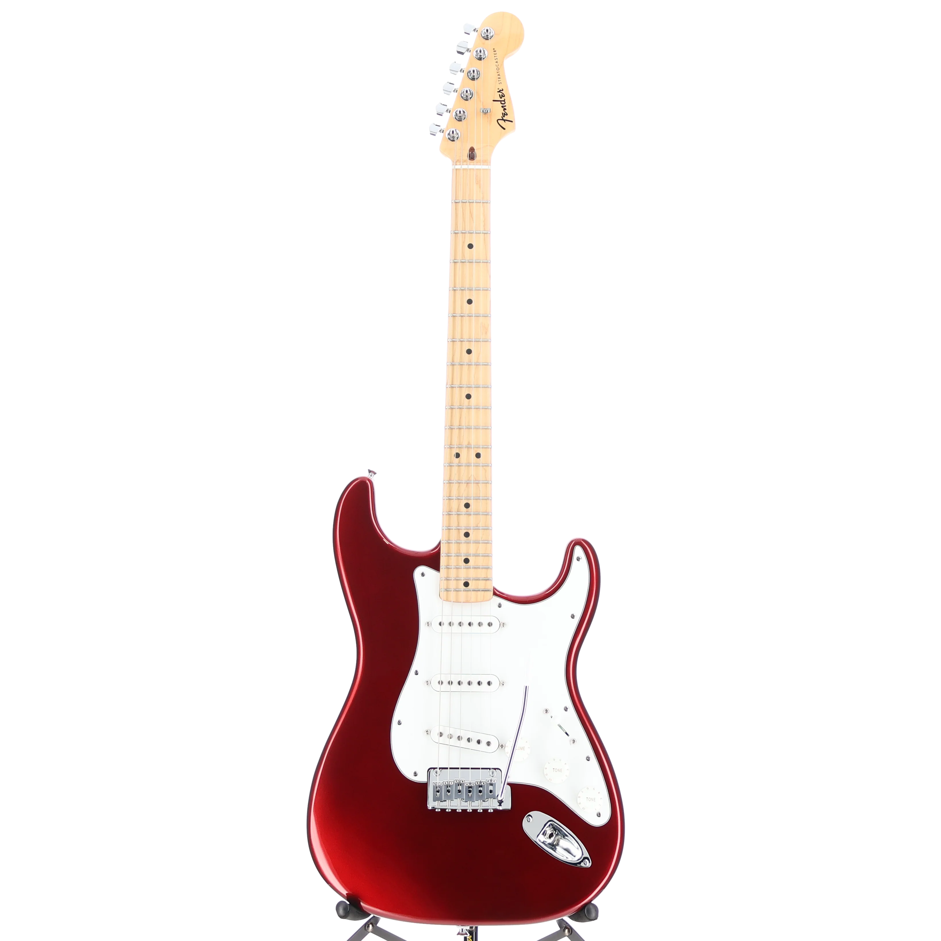 Fender Standard Stratocaster, Maple Fingerboard, White Pickguard, Candy Cola (Q8) (00822) - Image 5